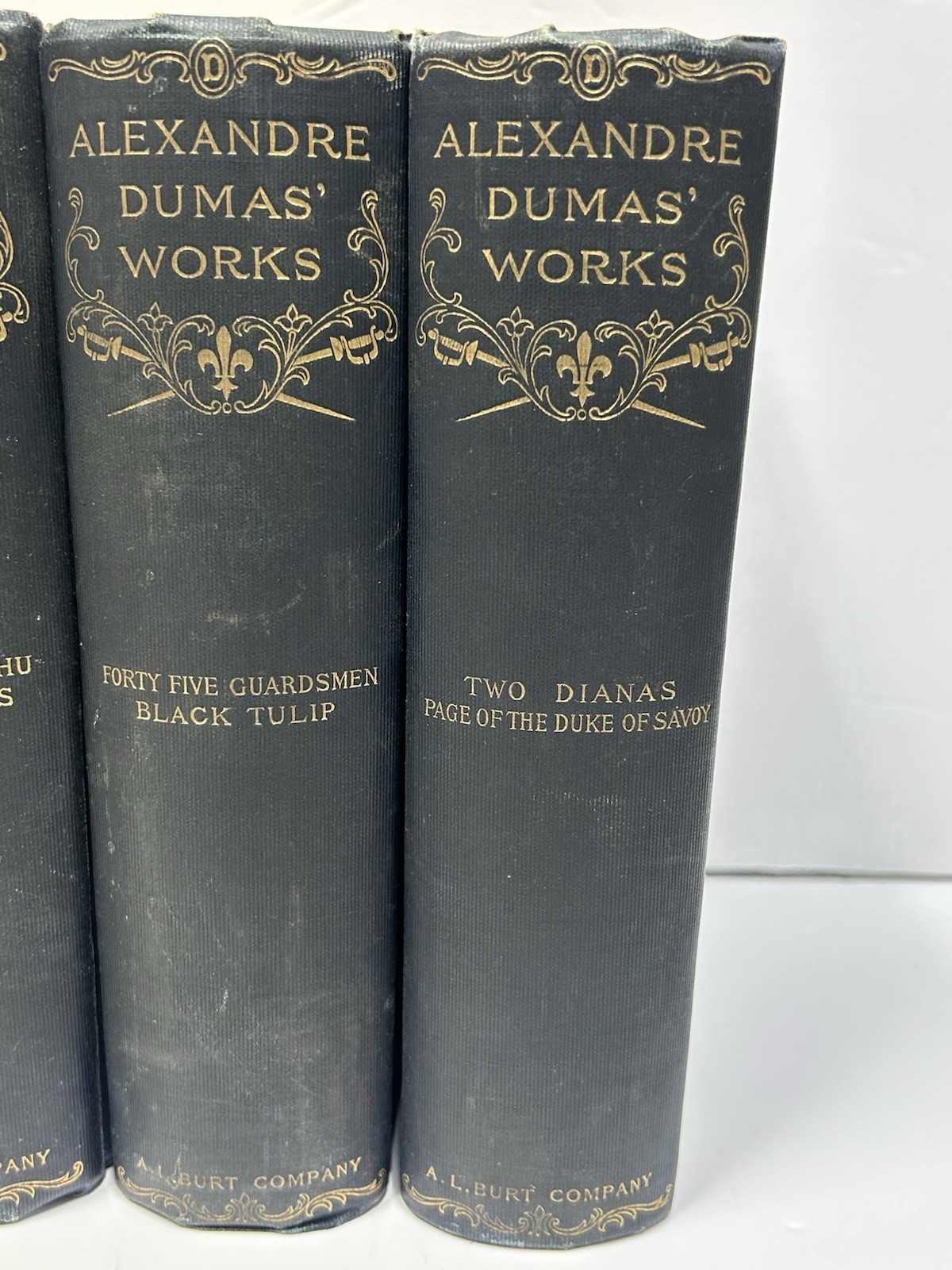 Antique The Works Of Alexandre Dumas A.L. Burt Company Standard Edition 4 Volume