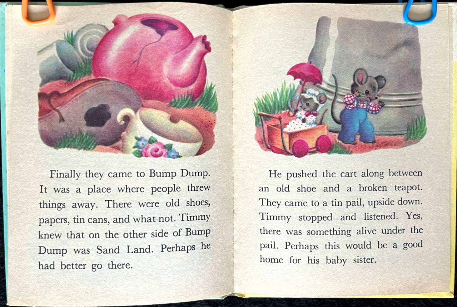 TIMMY MOUSE ~ vintage children’s Rand McNally Junior Elf Book ~ Tony Brice, VG