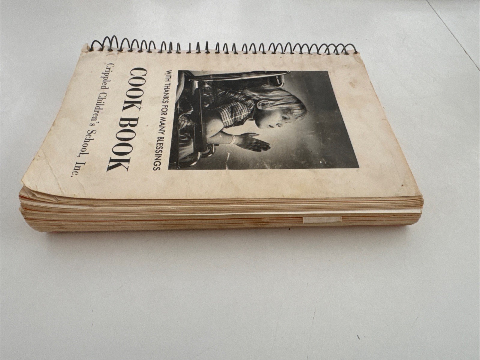 Vintage 1970 Worthington, MN Crippled Children School Fundraiser Spiral Cookbook