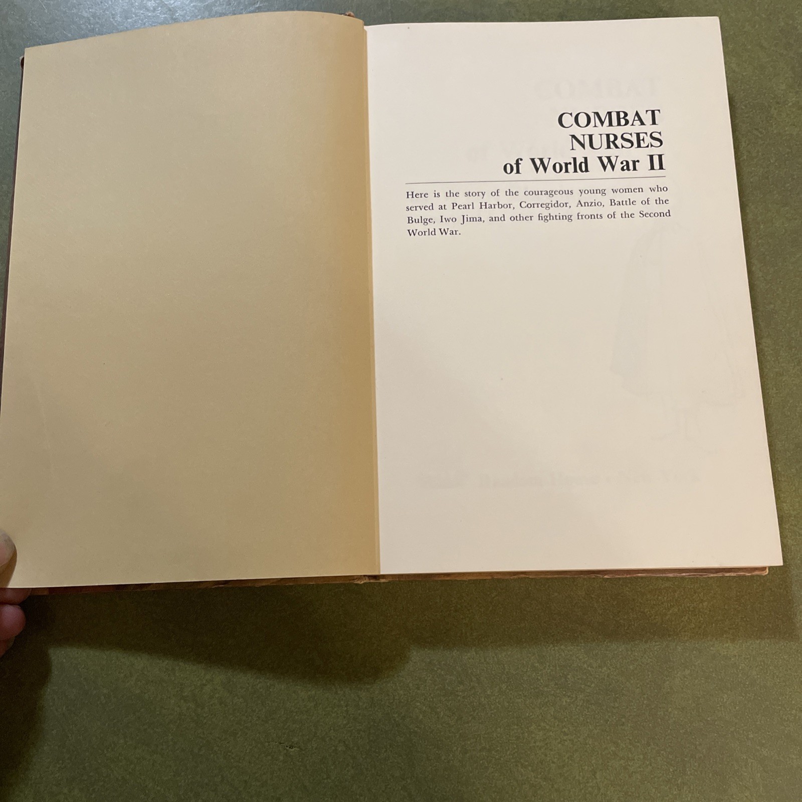 Combat Nurses of World War II Landmark #116 -Blassingame -Hardcover 1967