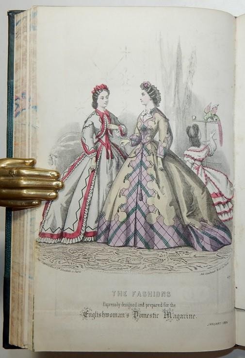 1864 THE ENGLISHWOMAN’S DOMESTIC MAGAZINE New Series Vol 8 Colour Plates FASHION