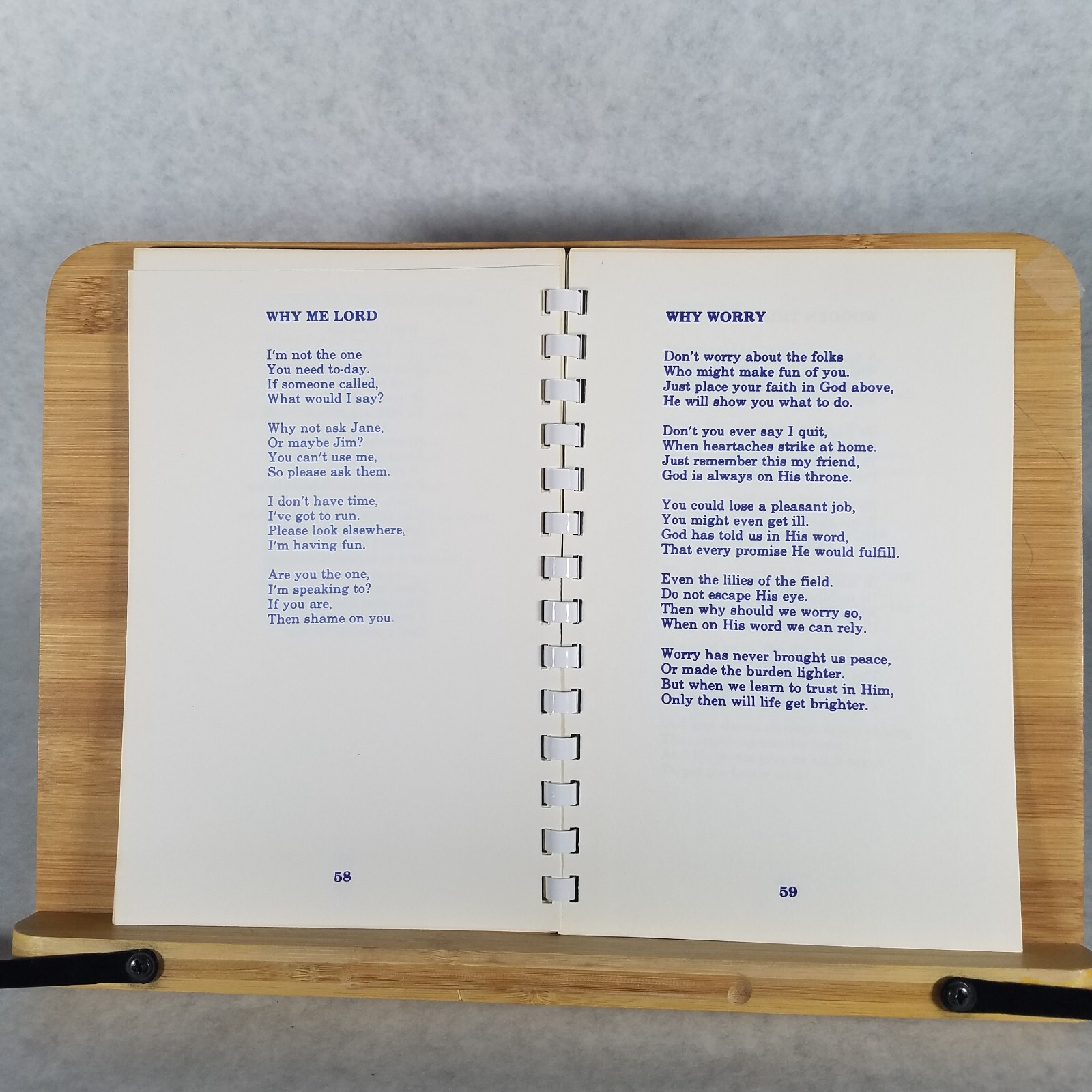 From the Heart: A Collection of Poems – Spiral Bound Paperback by Ed Clark 1984