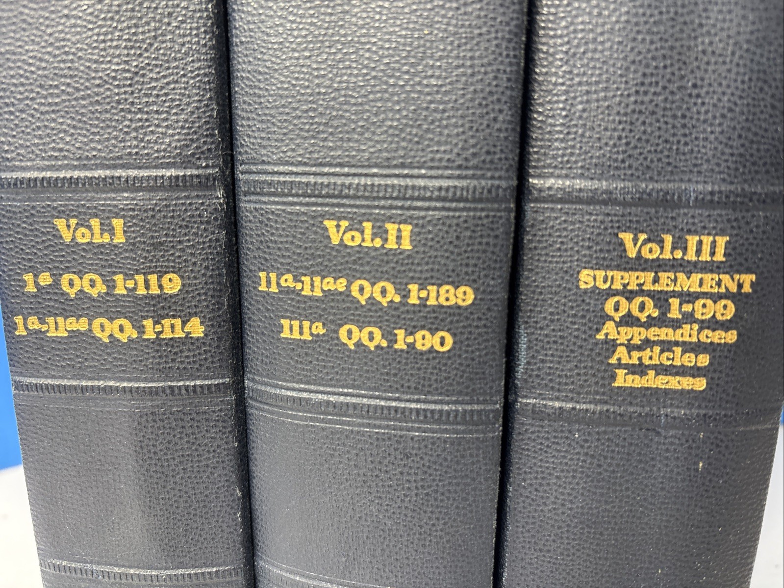 The Summa Theologica Of St. Thomas Aquinas 3 Volume Set First Ed 1947 Benzinger
