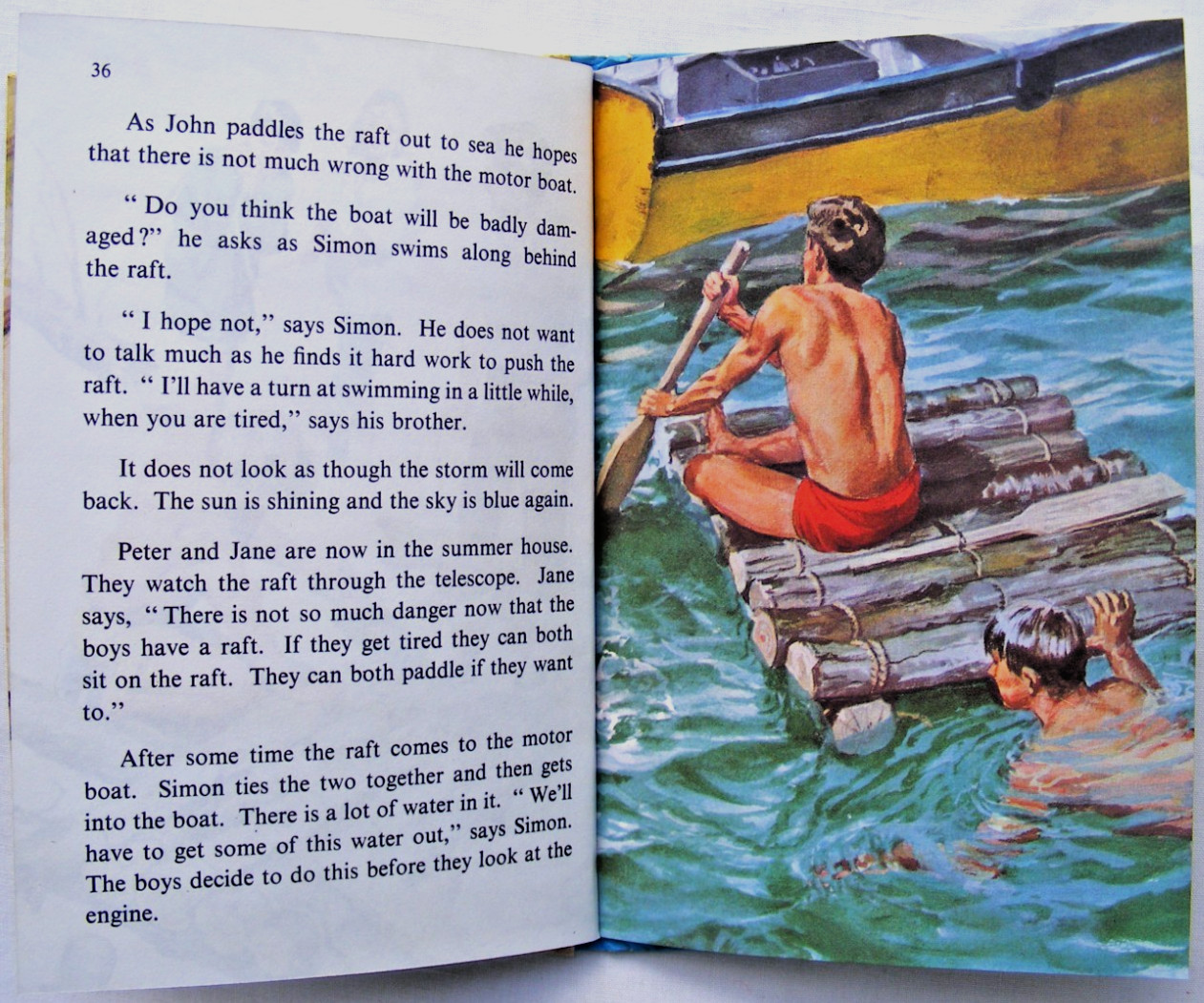 Vintage Ladybird Book – 10a Adventure on the island-Key Words-VGC +FREE COVER+