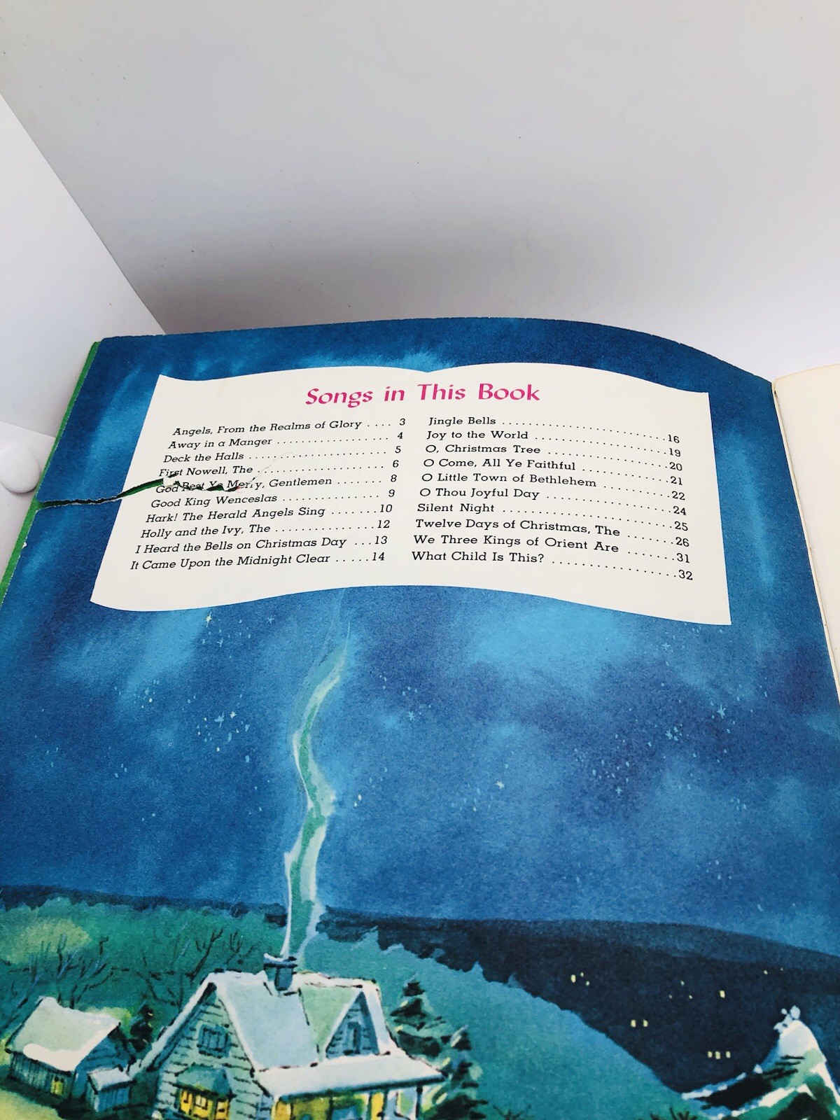 Christmas Carols books vintage lot of two Whitman Golden AS IS see photos