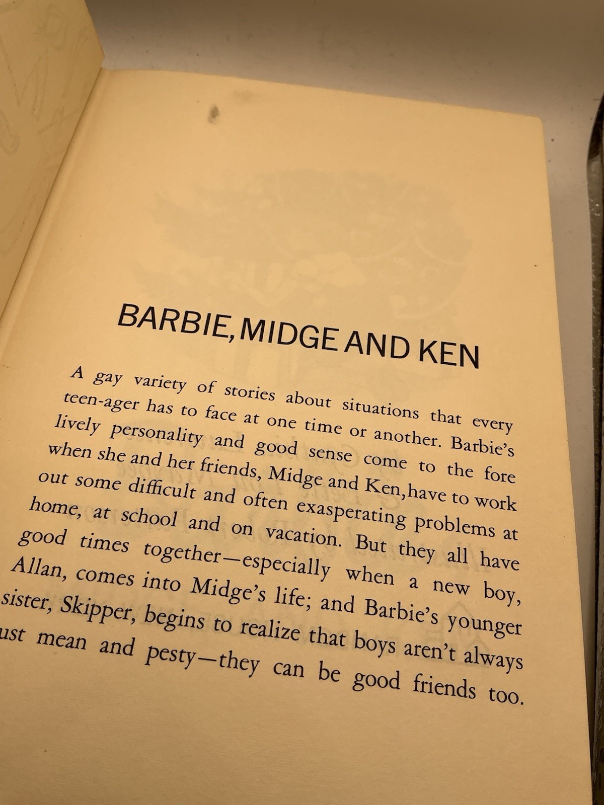 Vtg 1964 Barbie Midge and Ken Book Hardcover Random House First Printing 1960s