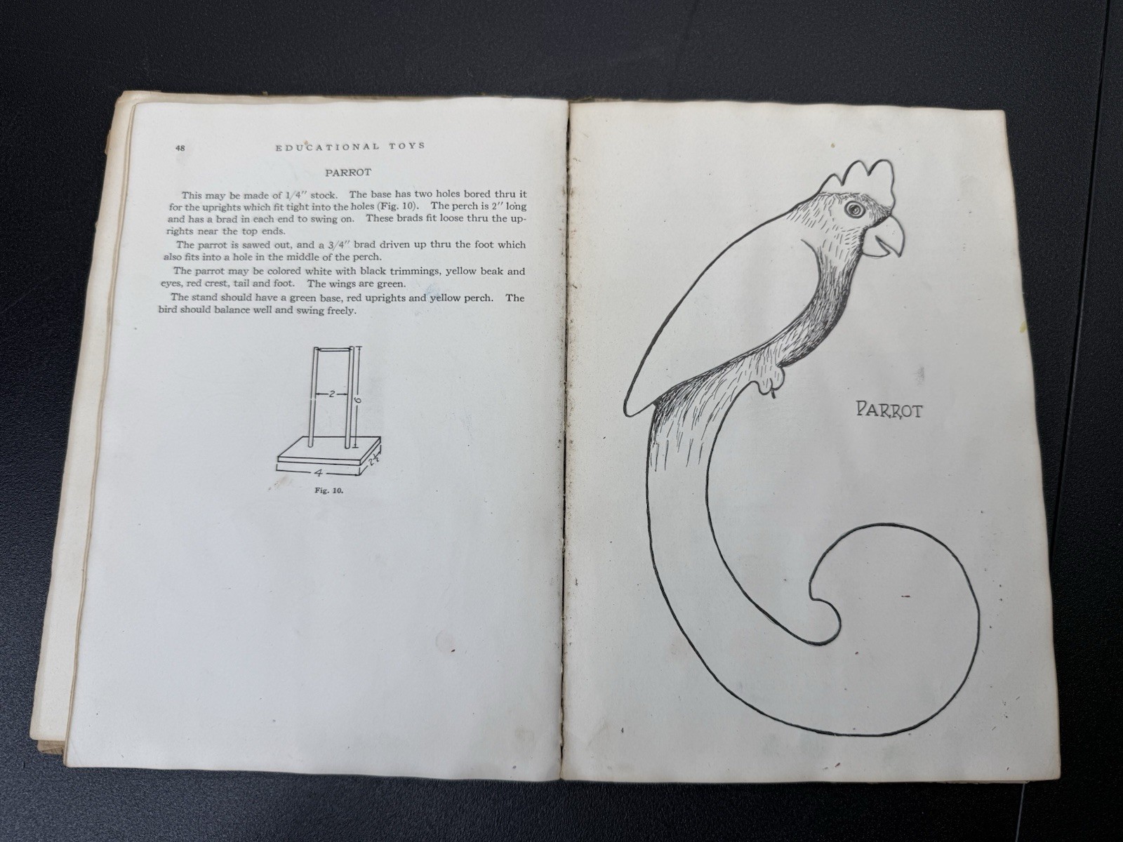 1920 Hardback Book Educational Toys by Louis Peterson Great Illustrations