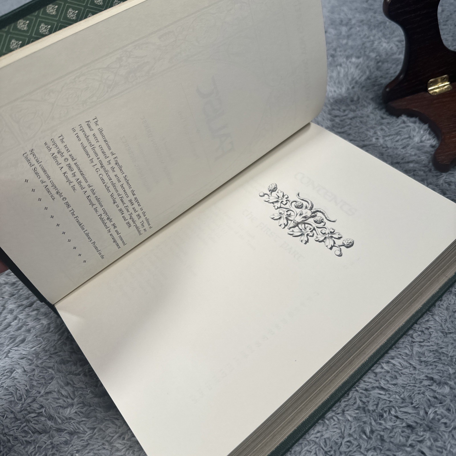 Faust by Johann Wolfgang Von Goethe The Franklin Library 1981 Hardcover Book