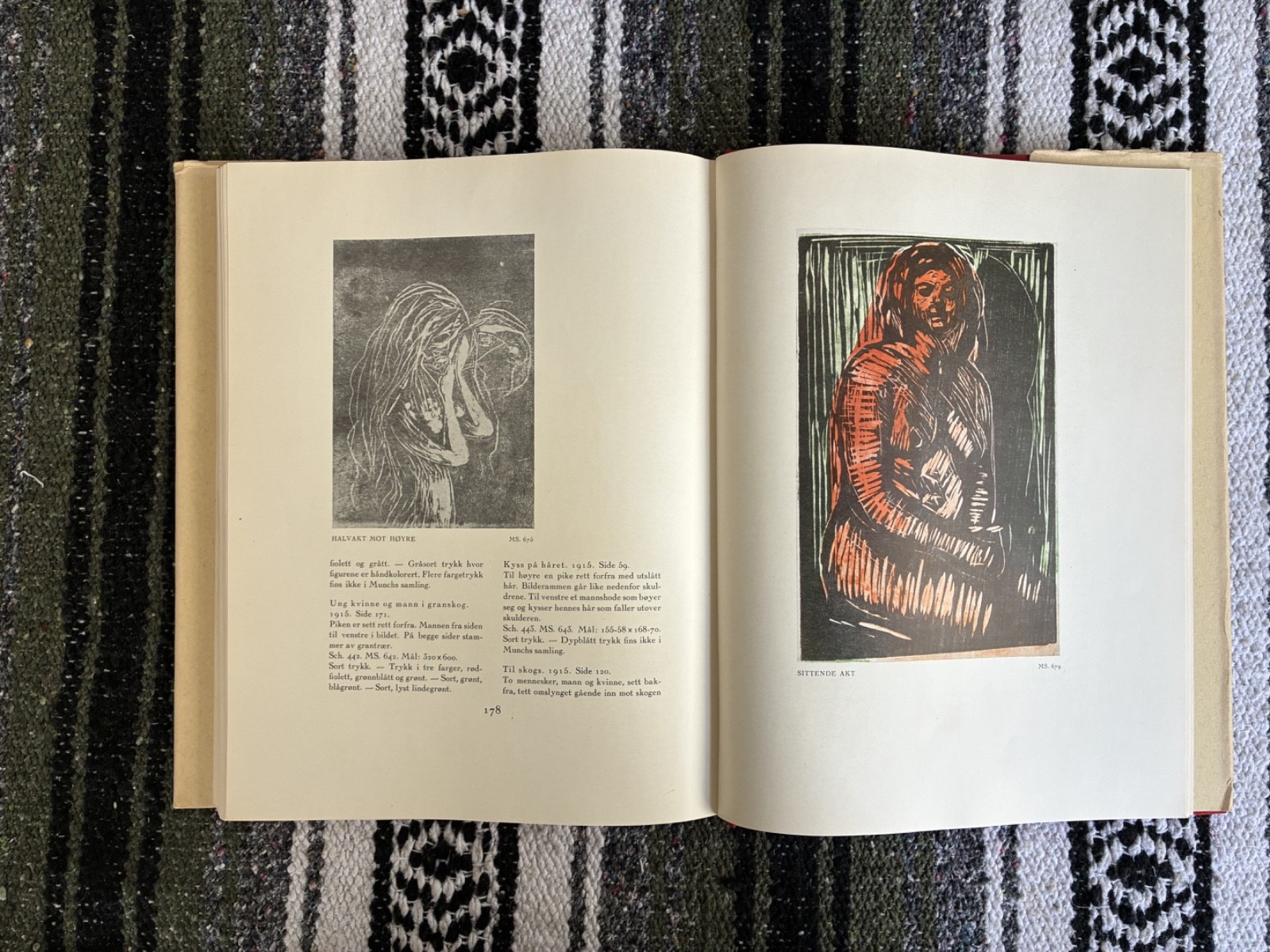 Edvard Munch – Eli Greve – 1st Ed., J.W. Cappelens, Oslo 1963 HC, Woodcuts