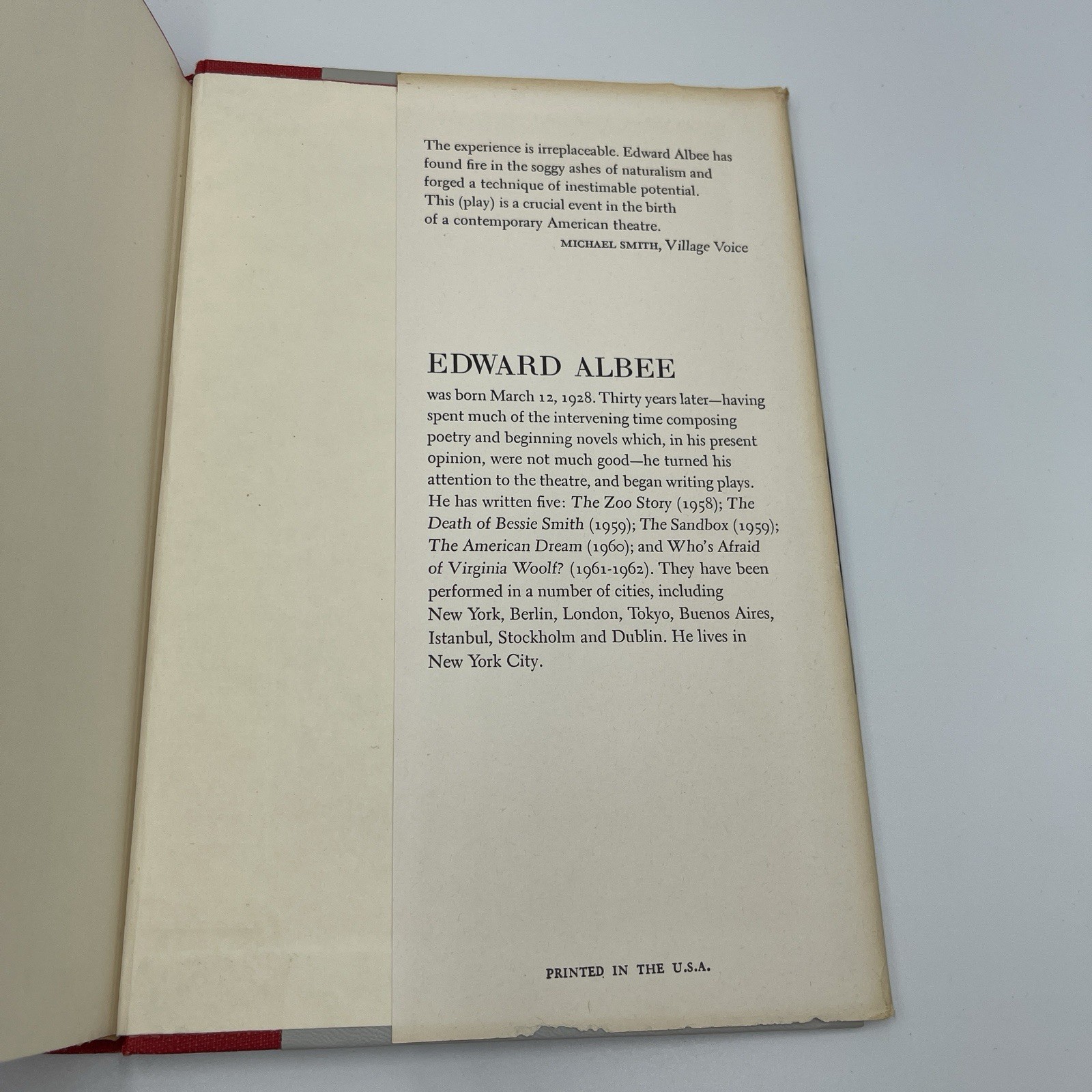 Who’s Afraid of Virginia Woolf EDWARD ALBEE Early BCE FIRESIDE BOOK CLUB 1964