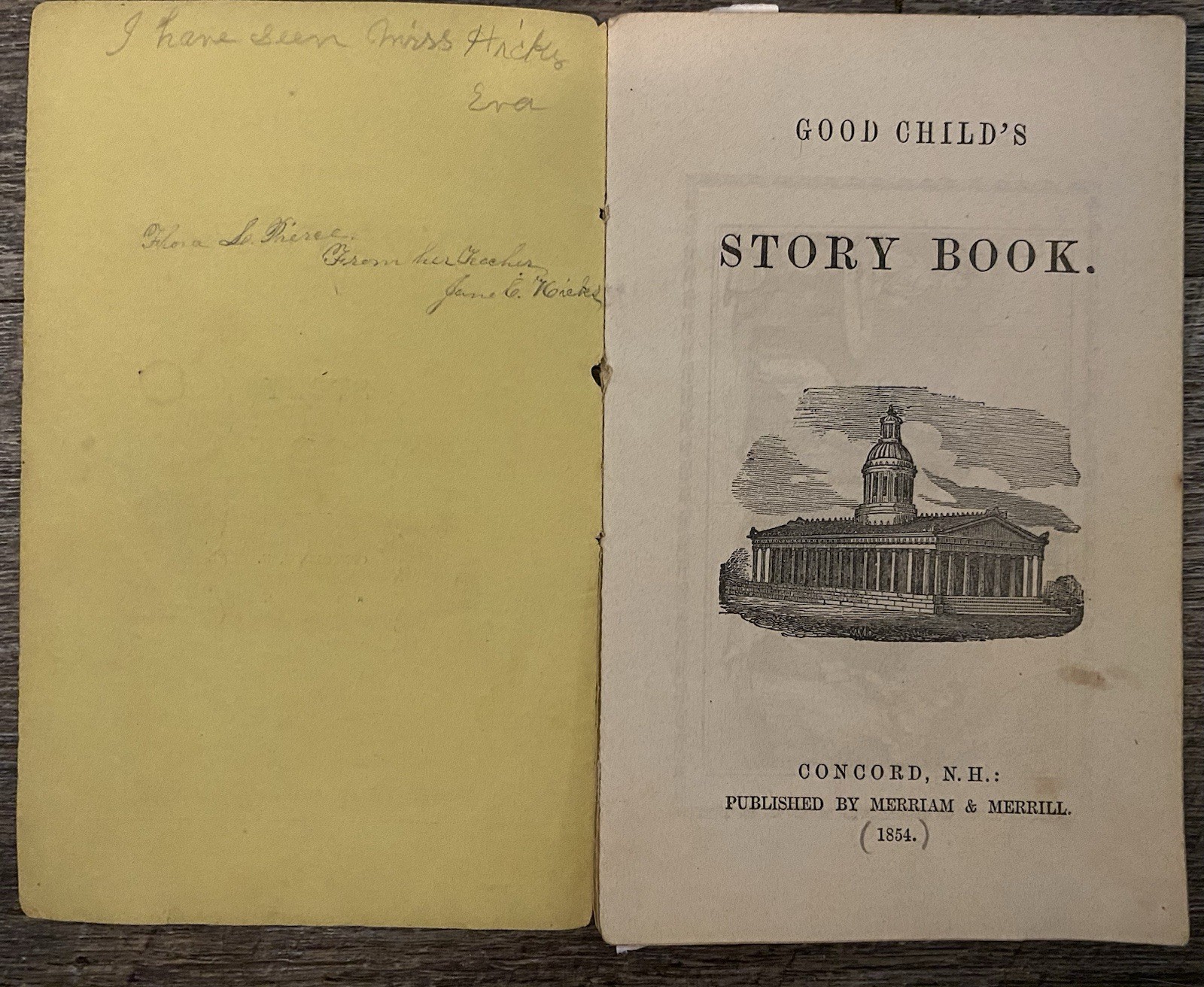 1853 & 1854 Merrill’s Toys – Good Child’s Story Book – Rufus Merrill Chapbooks