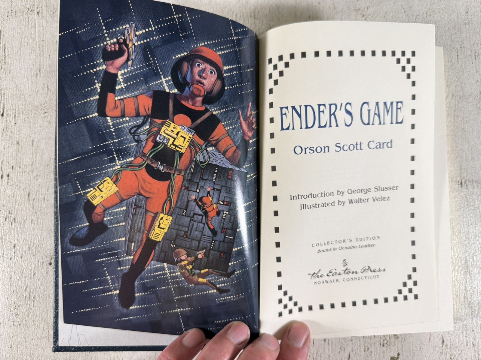 Ender’s Game by Orson Scott Card SIGNED Easton Press Leather Binding SciFi
