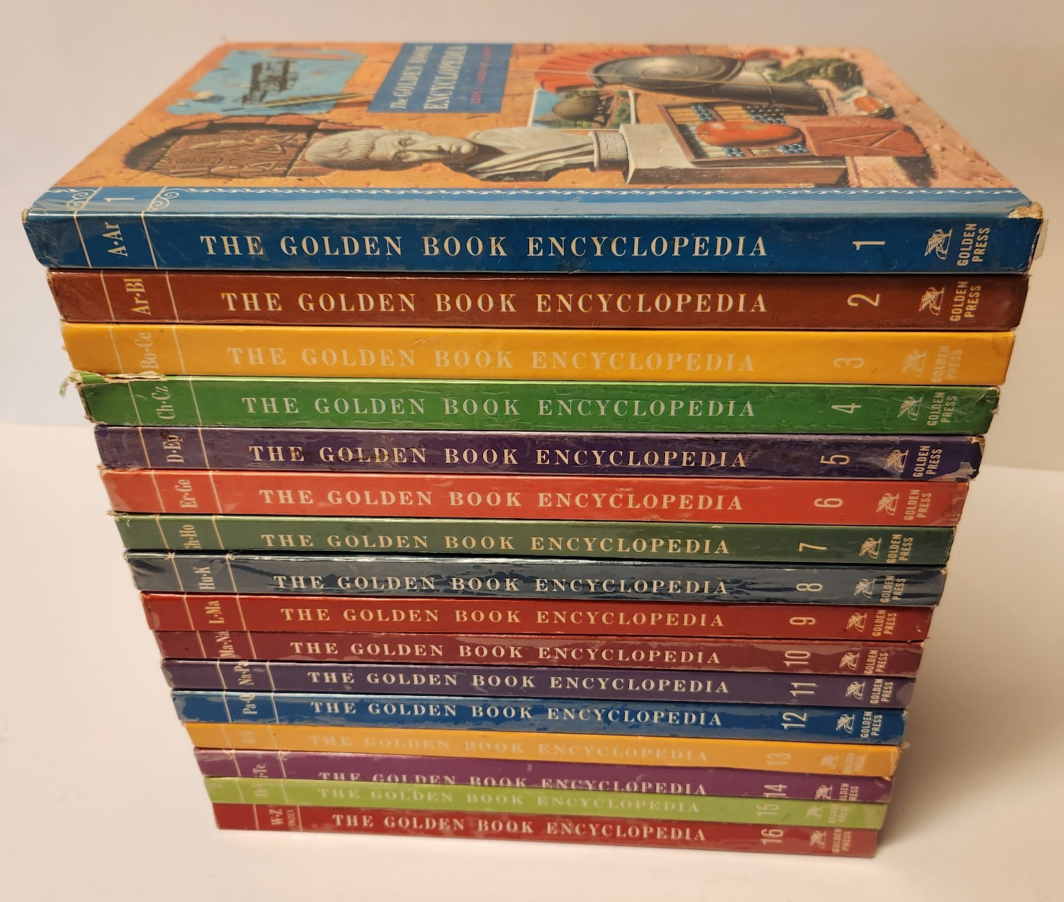 Vintage The Golden Book Encyclopedia Set Complete Volumes 1-16 1960 3rd Print