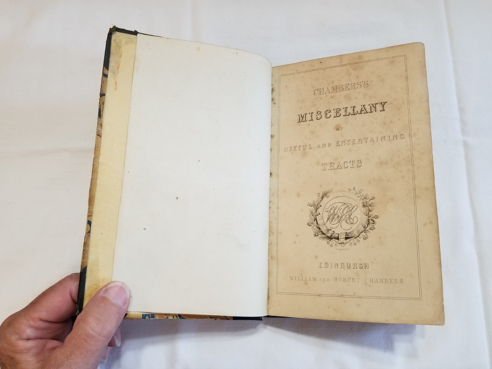 Antique 1845 Chamber’s Miscellany of Useful and Entertaining Tracts