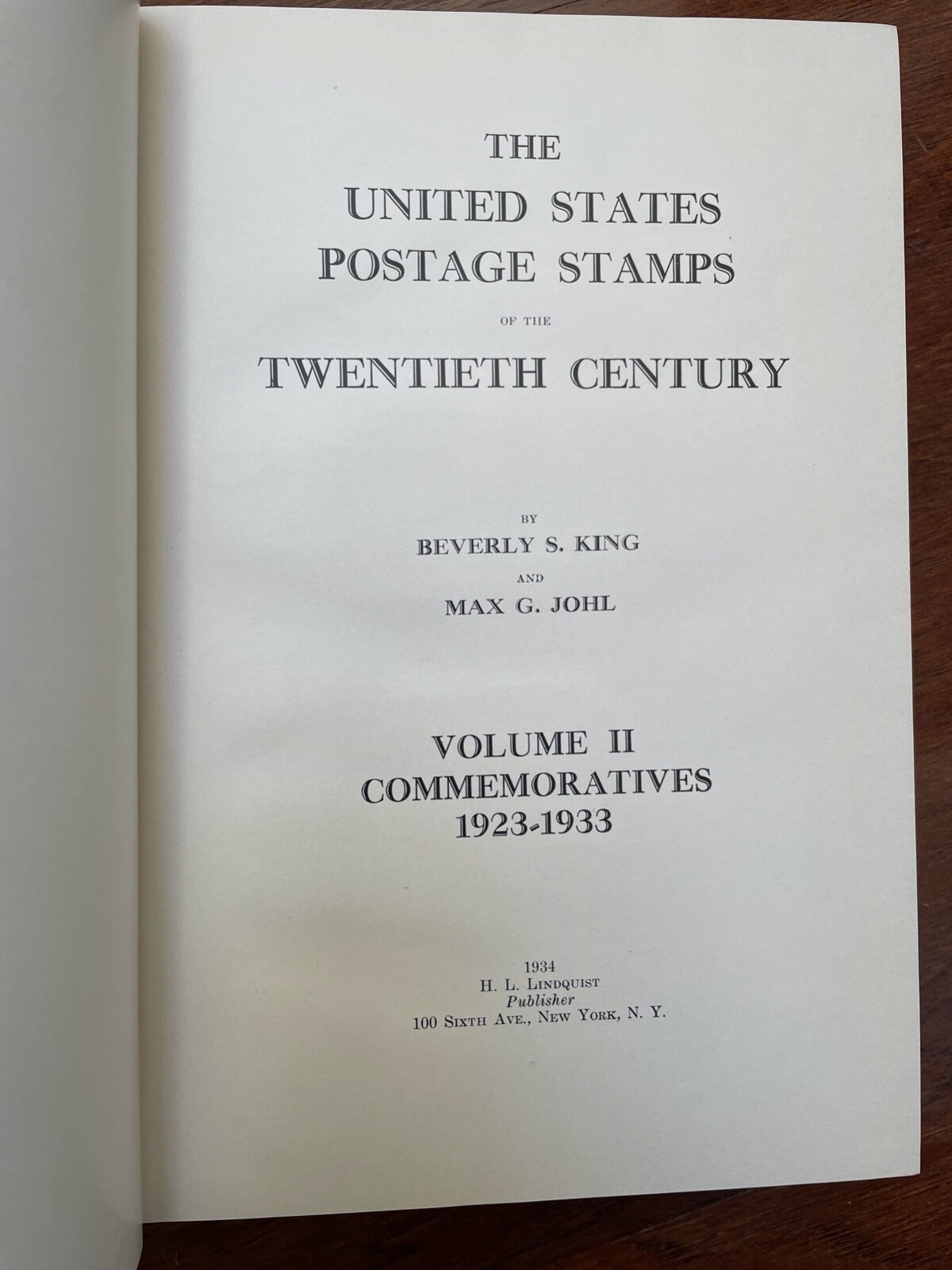 UNITED STATES POSTAGE STAMPS OF TWENTIETH CENTURY 4 Vols Johl – HBDJ 1934-38 HTF