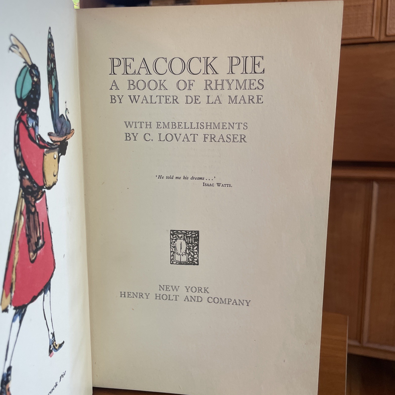 Peacock Pie – Walter de la Mare – Lovat Fraser Illus Early HC **Bonus Cut-Outs**