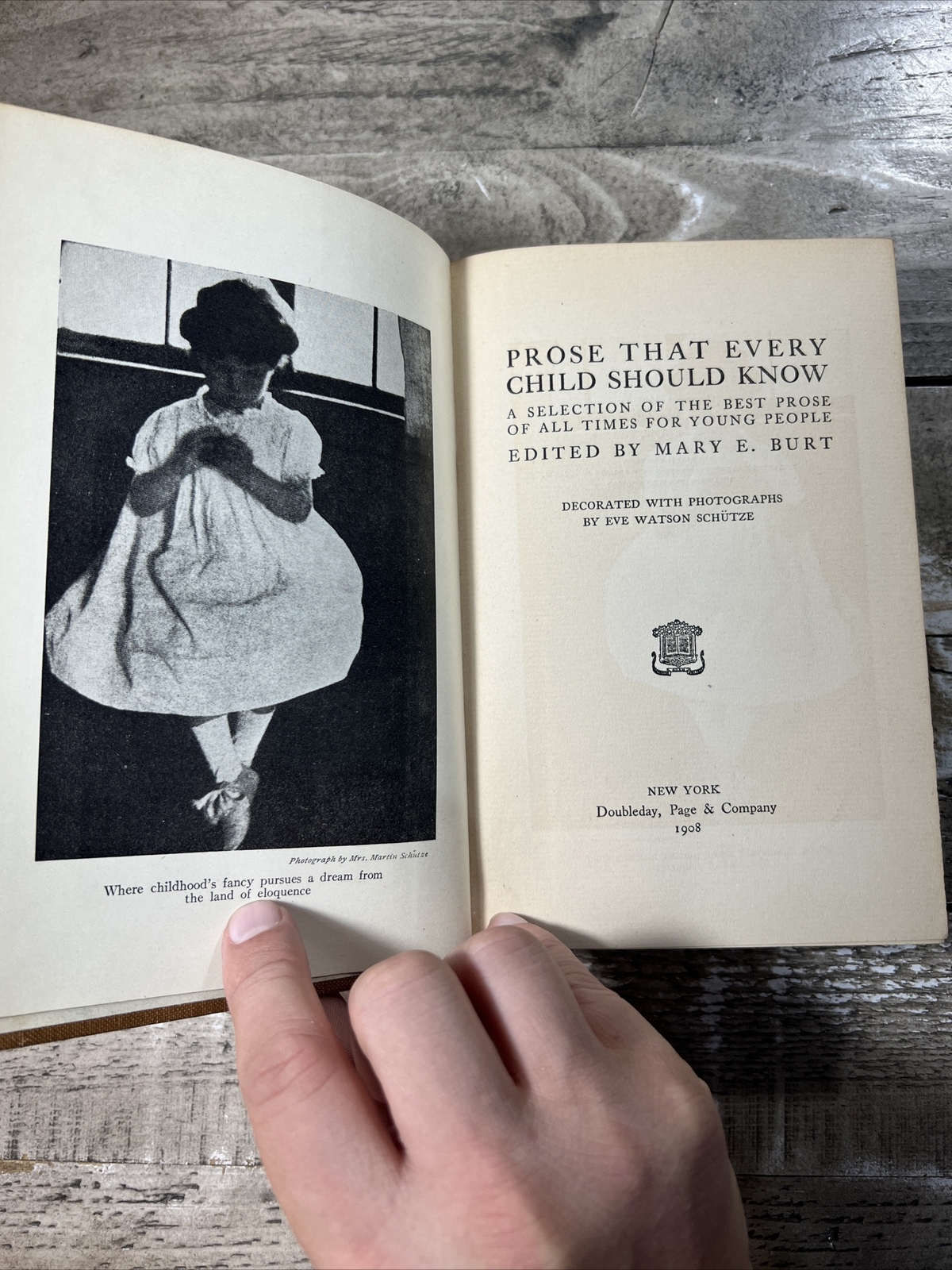 1908 Antique Children’s Language Book “Prose That Every Child Should Know”