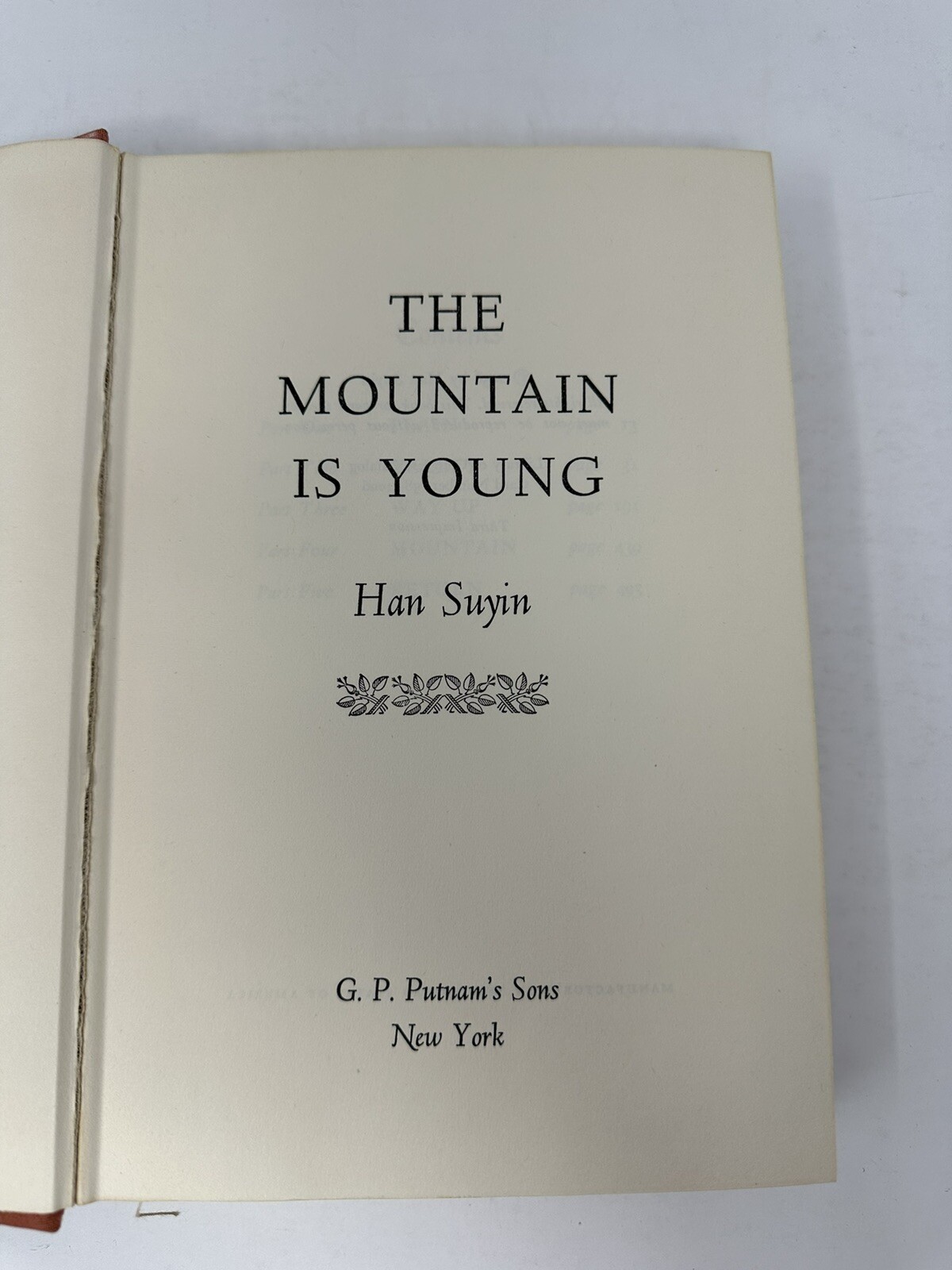 The Mountain Is Young Han Suyin 1958 Putnam HC Third Impression