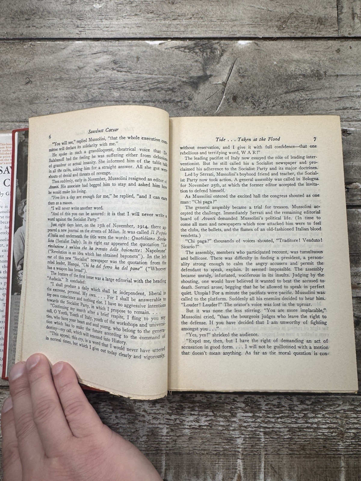 1935 Vintage Political History Book “Sawdust Caesar” Seldes, Dust Jacket