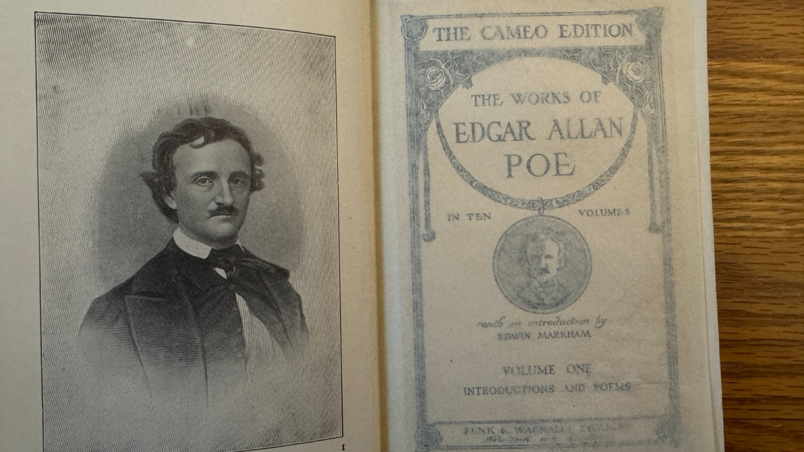1904 Works of Edgar Allan Poe Cameo Edition 1-10, missing #9 Funk & Wagnalls