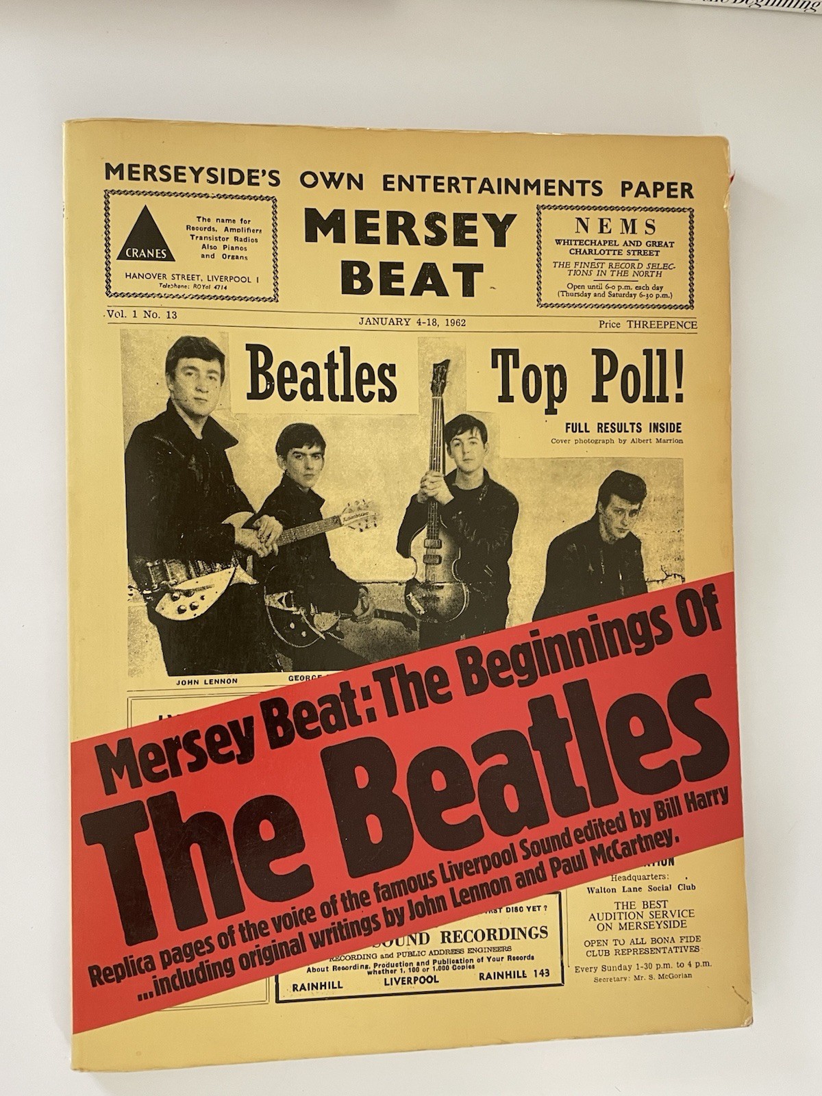 Omnibus Press Mersey Beat The Beatles Facsimile 1977 Bill Harry