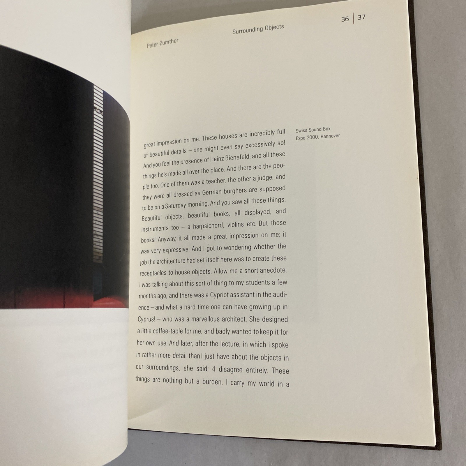 Atmospheres Peter Zumthor 2012 Birkhauser hardcover architecture theory book eng