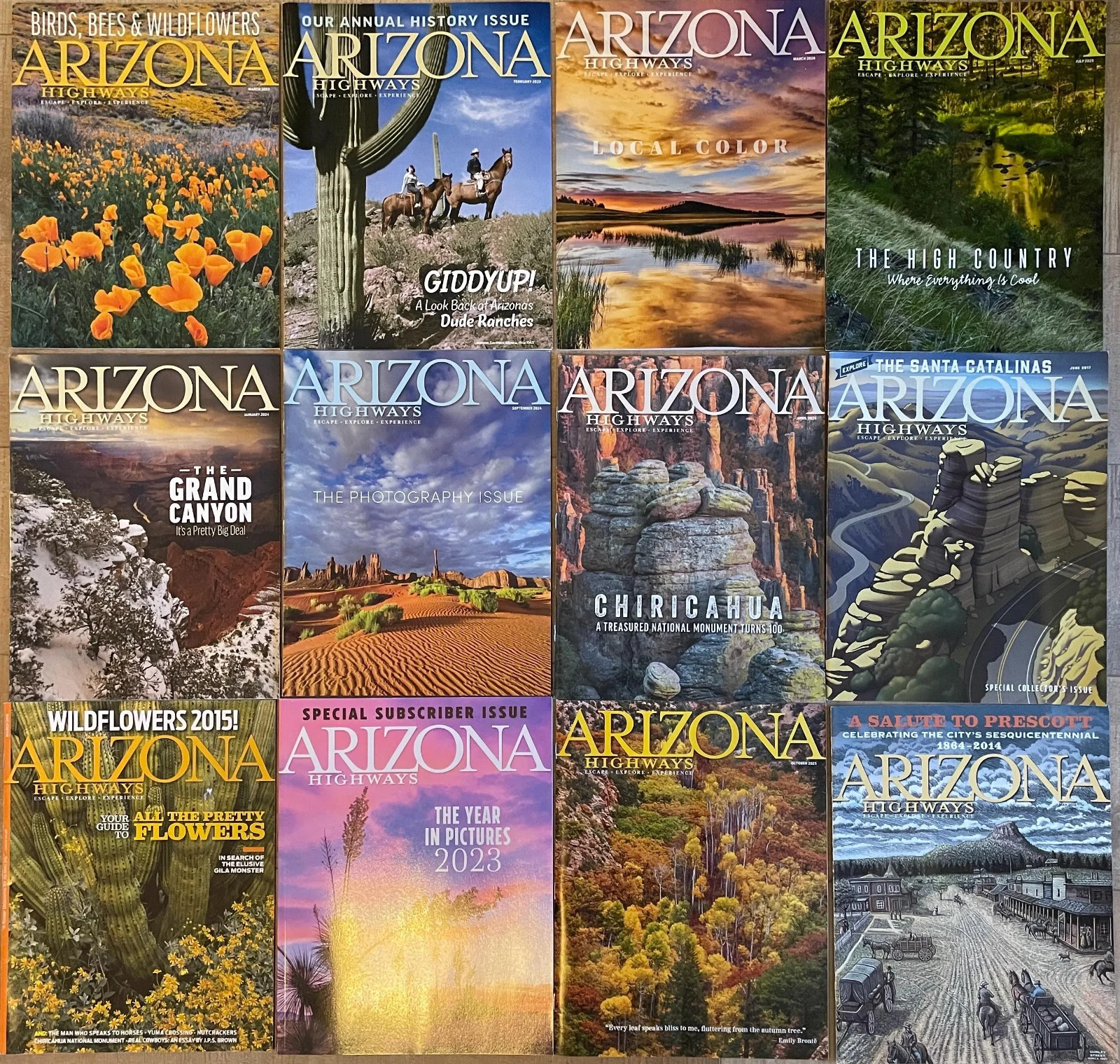 10X Arizona Highways Magazine 2000+ Random Bundle-Scrapbooking Vision Boards Art