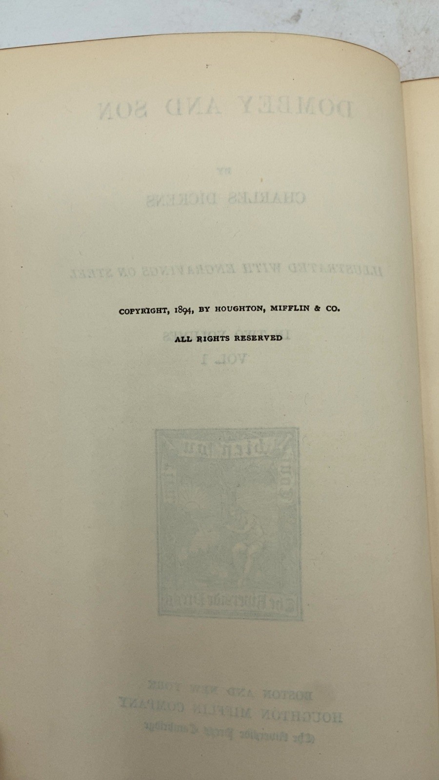 Dombey and Son Charles Dickens Hardcover 1894