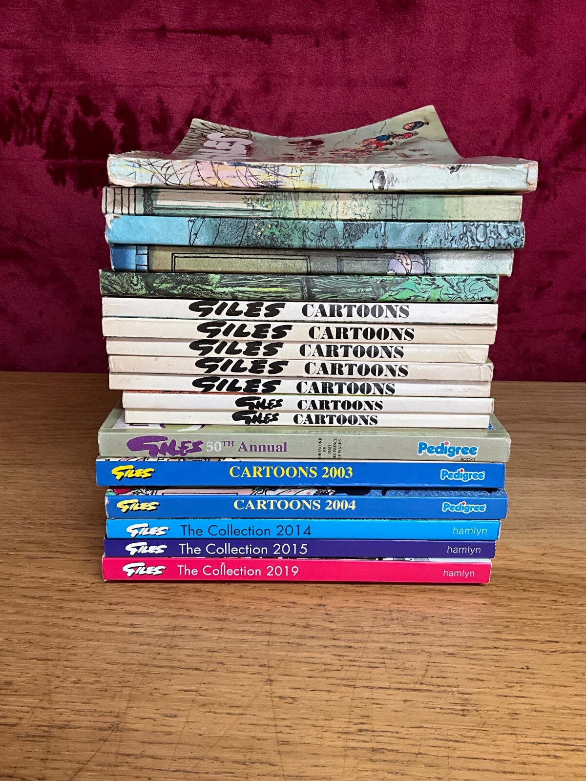 Vintage Giles cartoons annuals 18 issues books collection from 1964 to 2019 mix