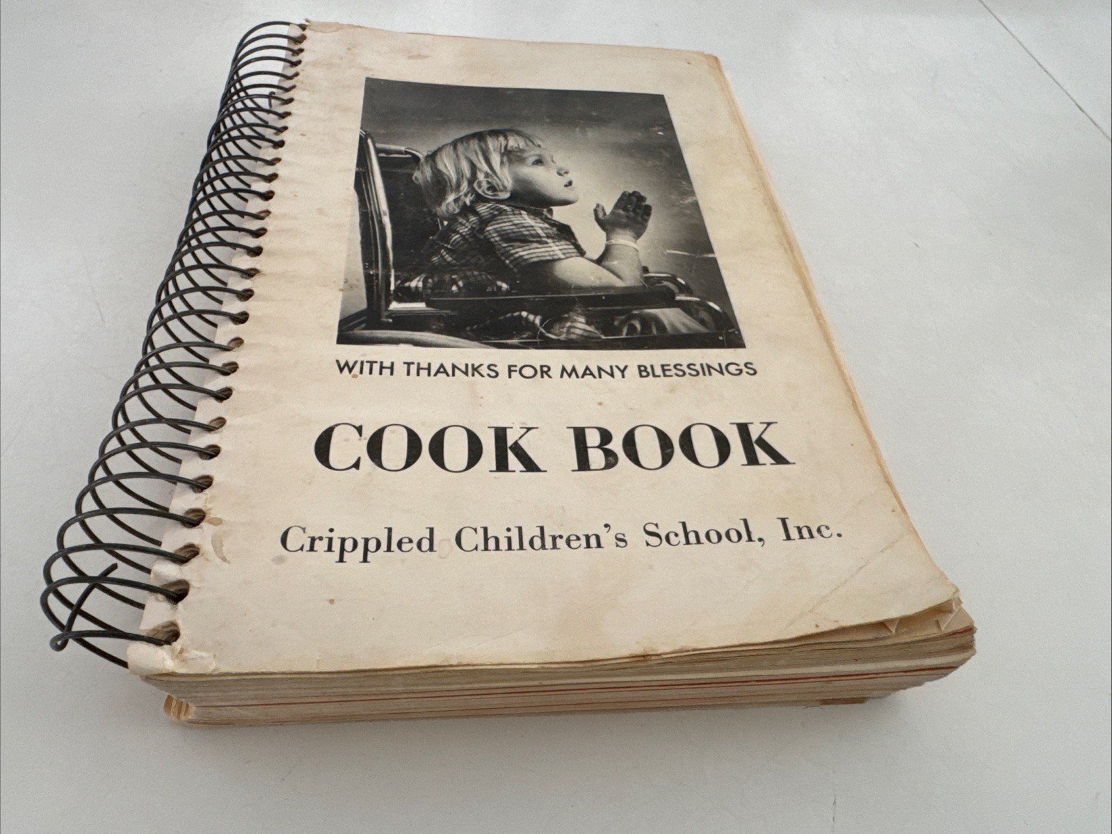 Vintage 1970 Worthington, MN Crippled Children School Fundraiser Spiral Cookbook
