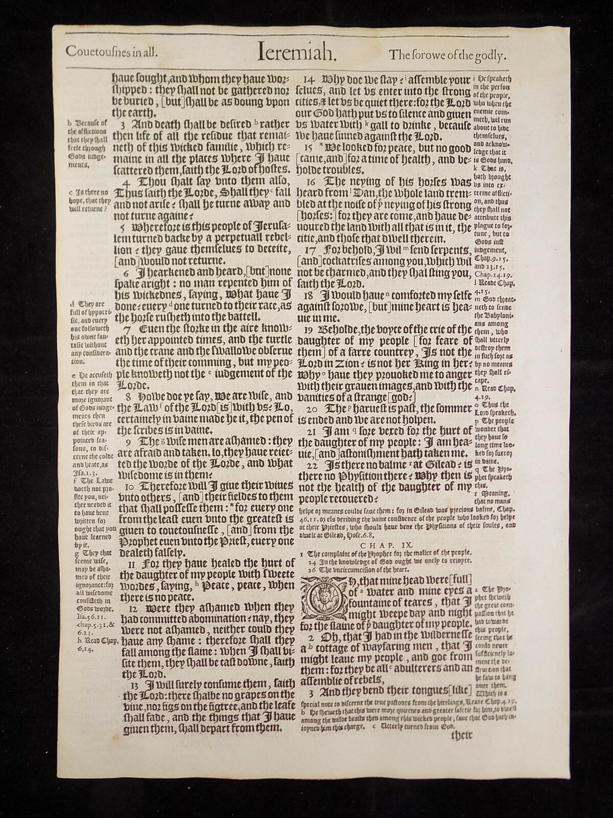 1583 Noblest Geneva Bible Folio- Book of Jeremiah- YOU PICK