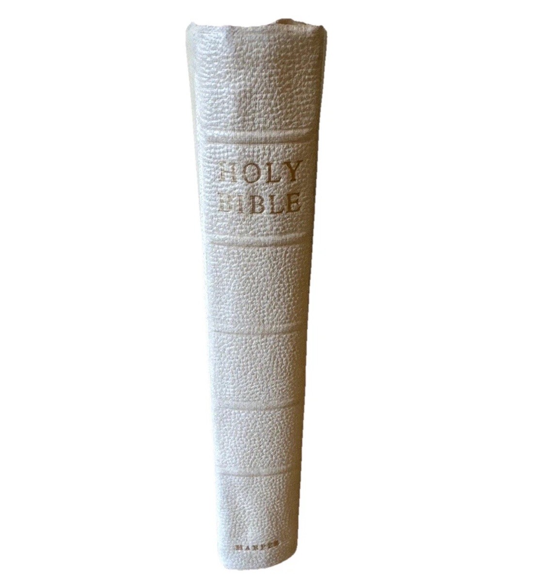 1950s Bible KJV King James Version Leather Eyre & Spottiswoode London White