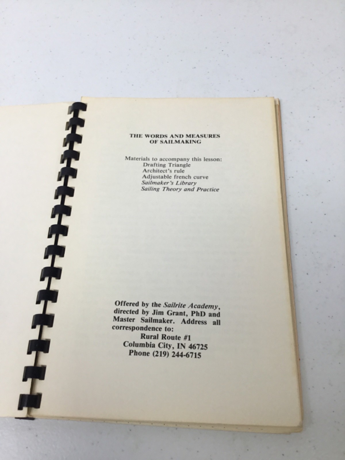 Vtg The Sailmaker’ Series. Spiral Bound, Illus. Unit 1: 1-9 Unit IV: L:2
