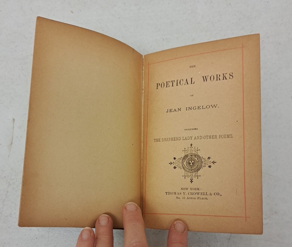 Beautiful Antique Book Gold Pages, 1863. Poetical Works Of Jean Ingelow #2.5.12l