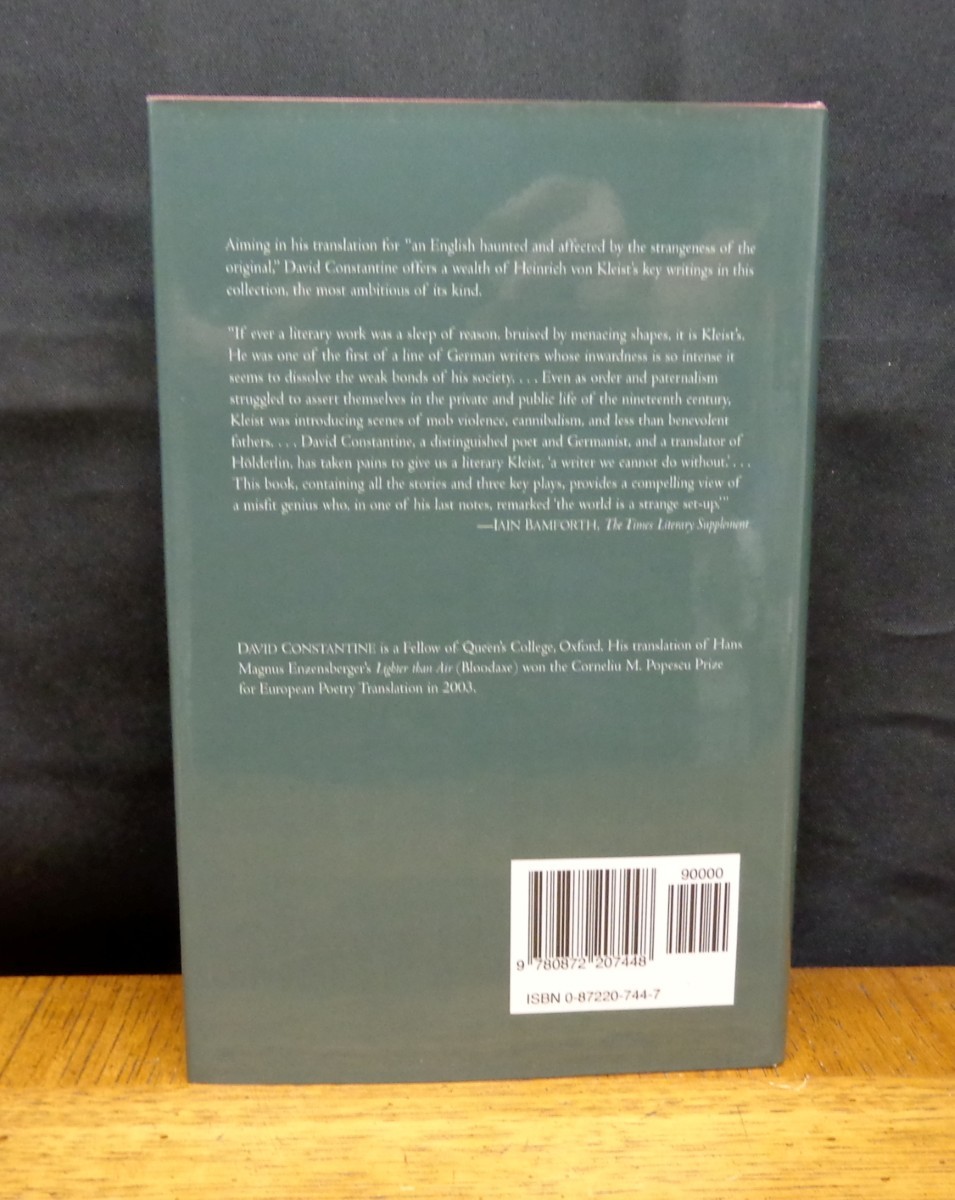 HEINRICH VON KLEIST SELECTED WRITINGS Hardcover in Dust Jacket
