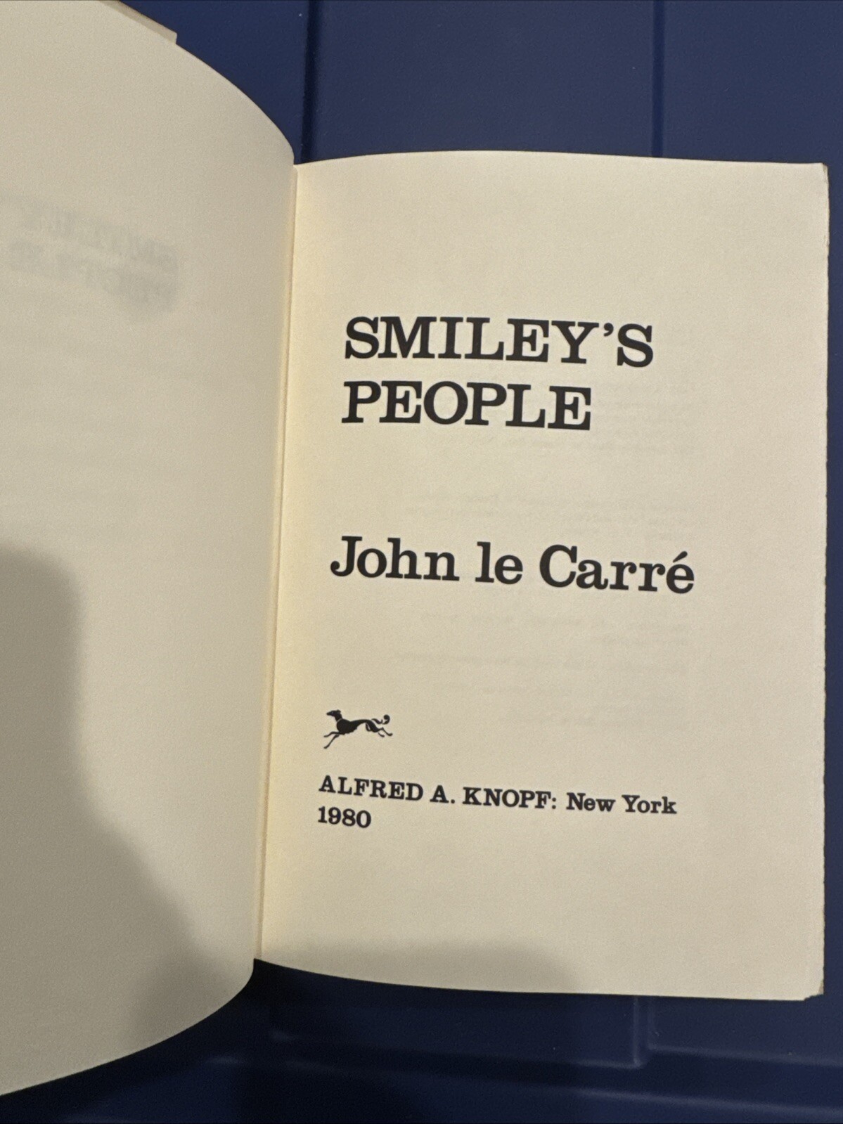 Smileys People By John Le Carre 1st Ed 2nd Printing 1980 HC DJ