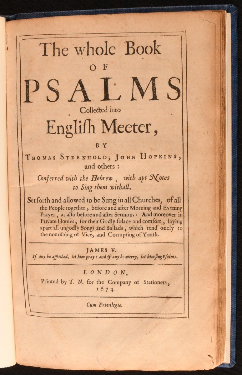 1672-1673 2vol The Psalter or Psalms of David, The whole Book of Psalms Colle…