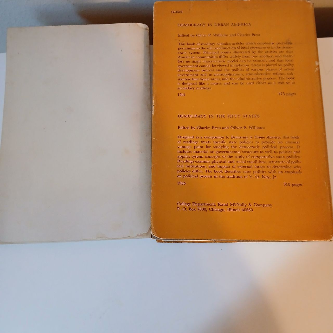 Mixed Lot 8 Political Science Books Vintage 1960s History US Politics