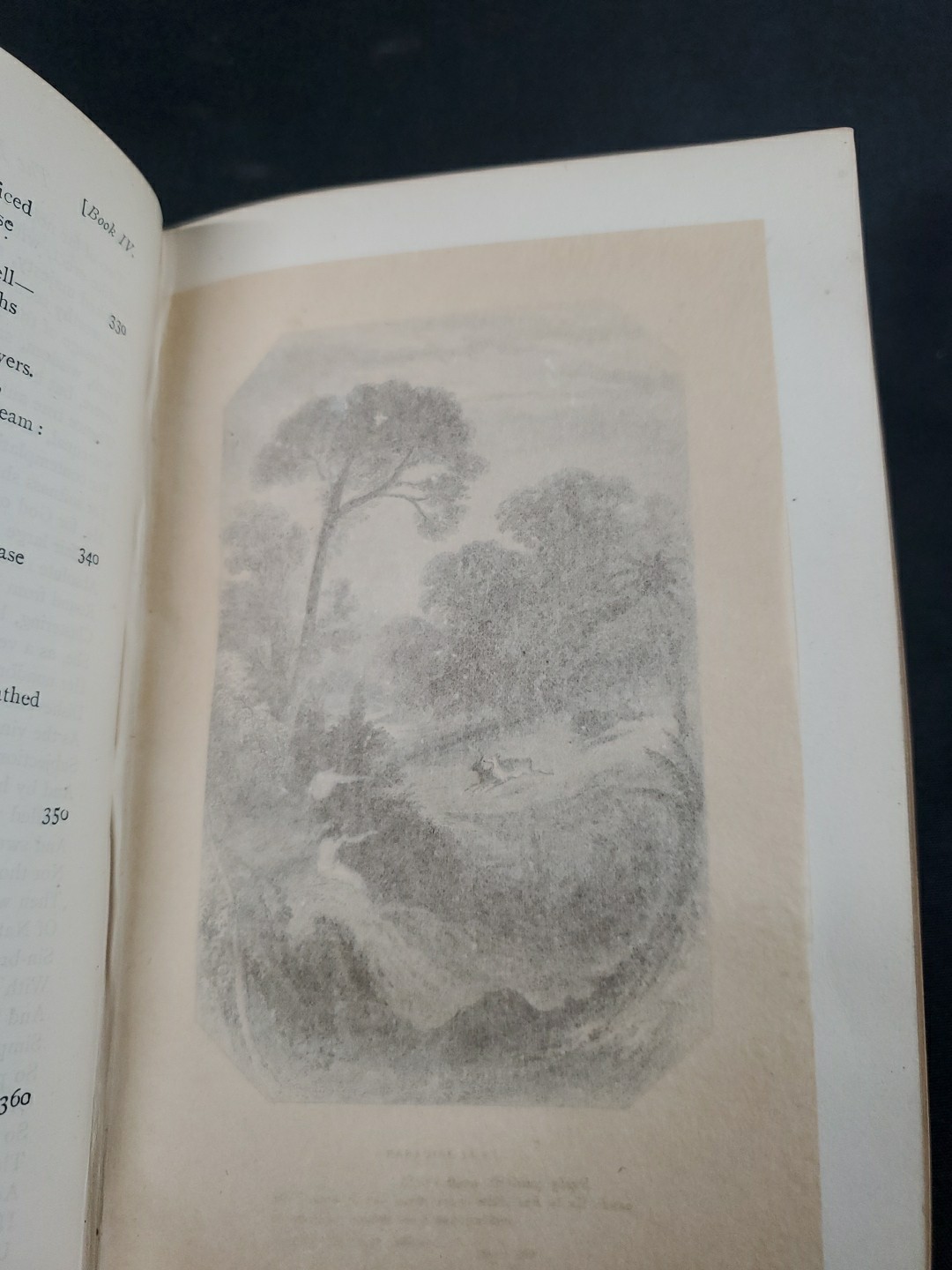 1871 Book The Poetical Works John Milton Nelson & Sons Textured Green Cover