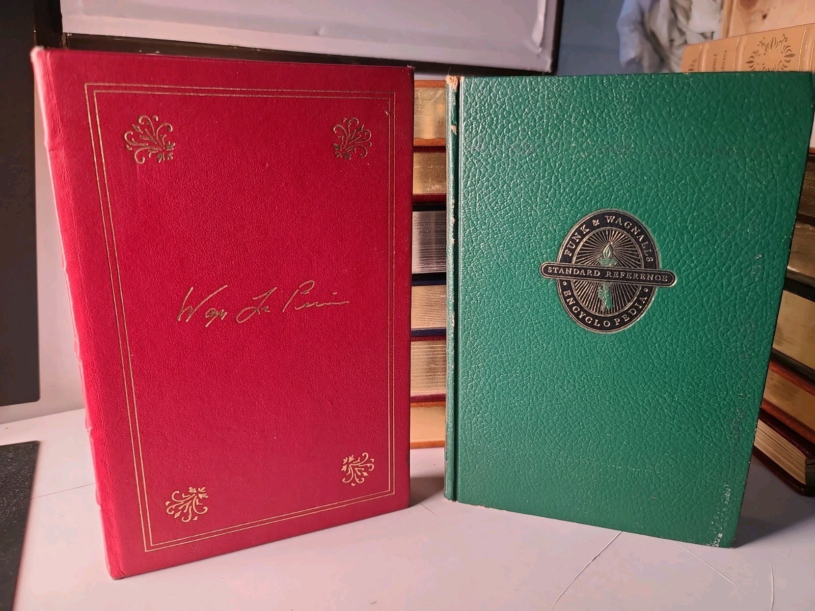 Lot of 19 Deluxe Leather Bound Collector Books & Reference Volumes