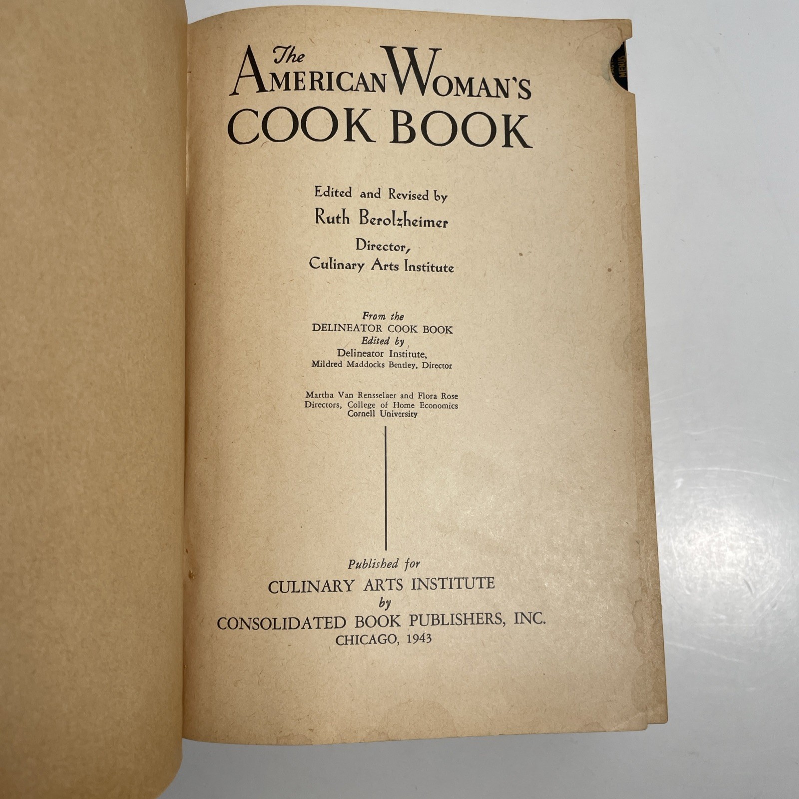 VTG The American Woman’s Cook Book 1943 War time printing Ruth Berolzheimer