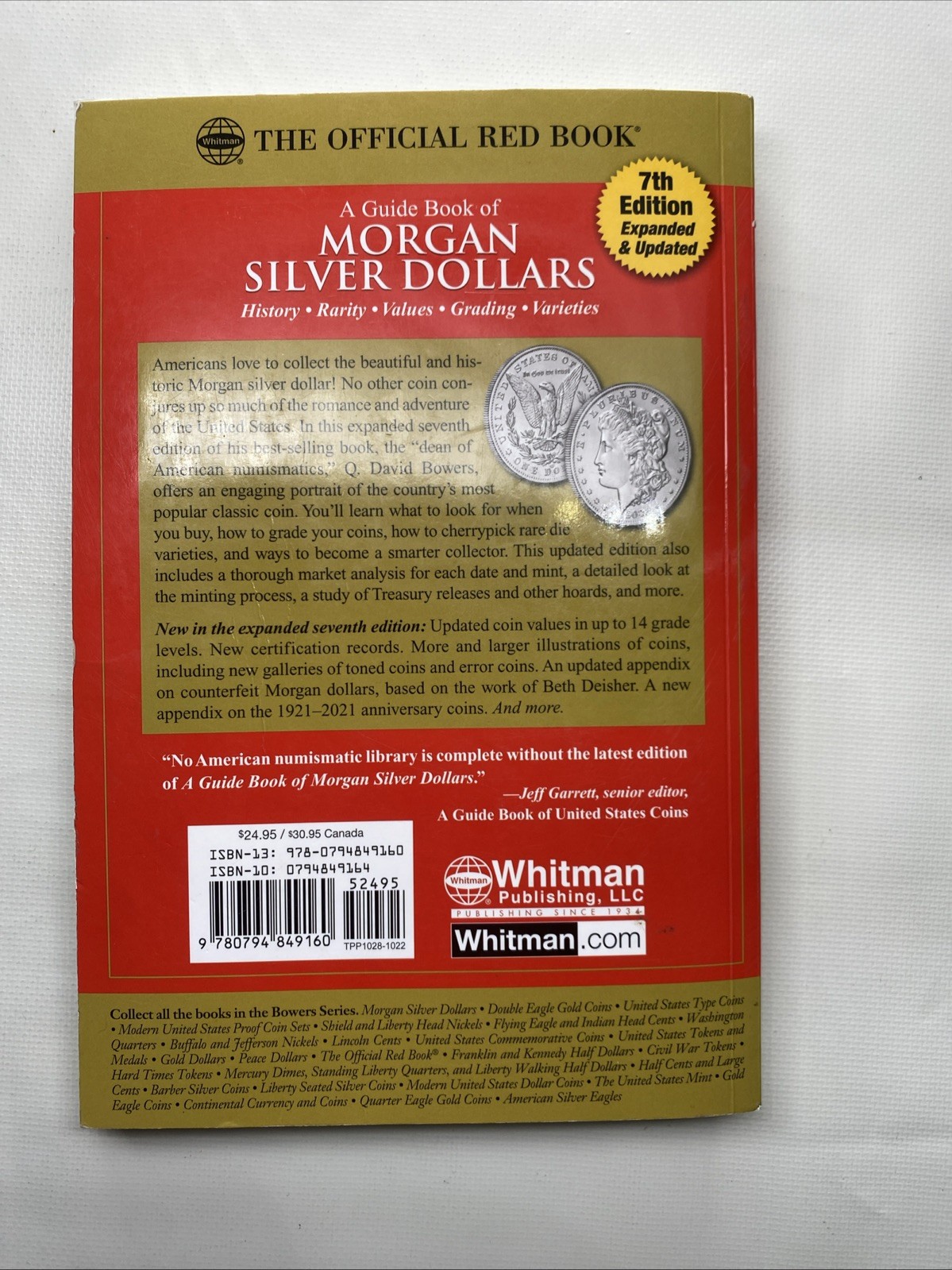 New Official Red Book A Guide of Morgan Silver Dollar Coin Price Catalog Grading