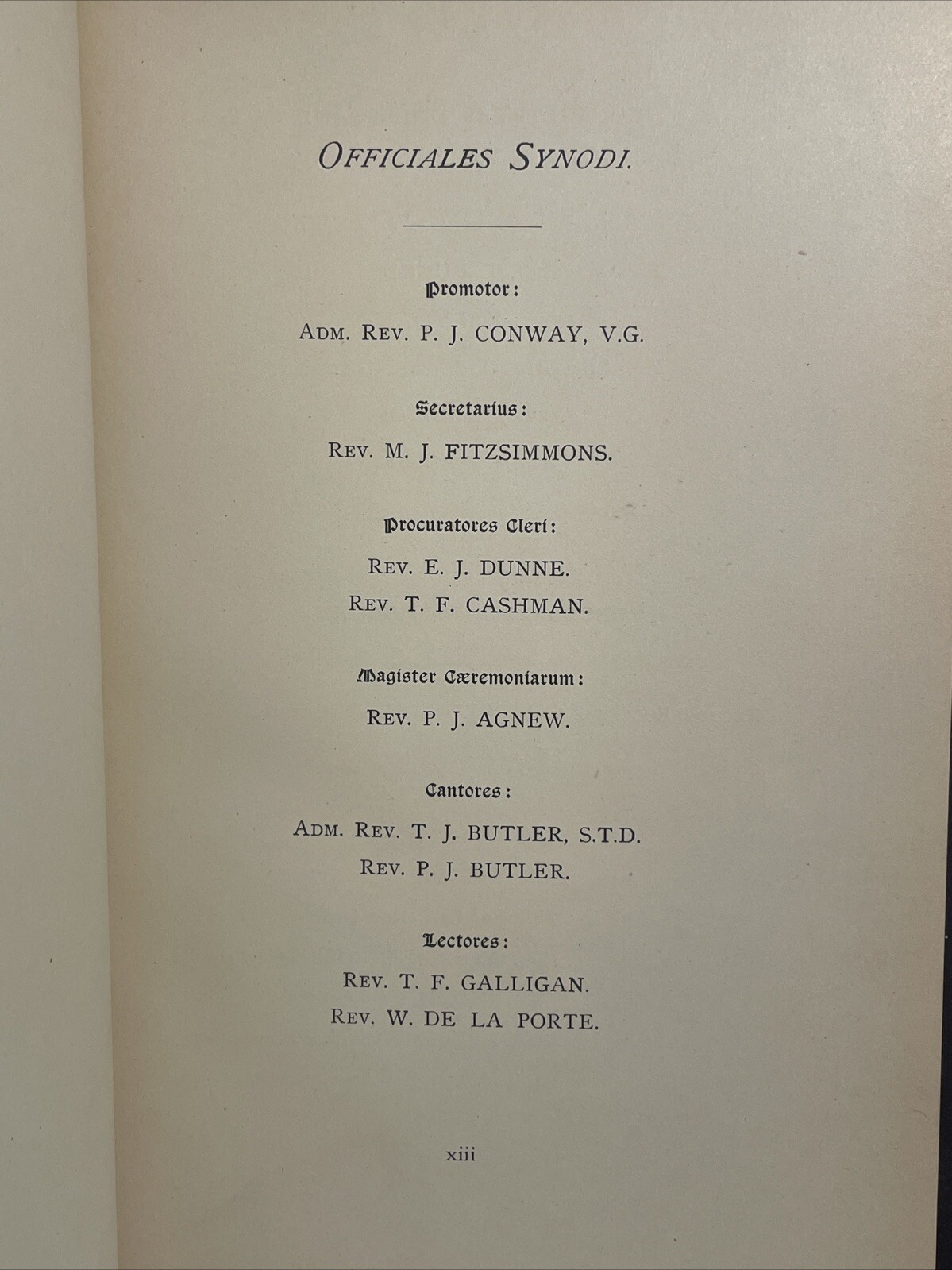 Synodus Dioecesana Chicagiensis Prima; 1ST SYNOD CHICAGO ARCHDIOCESE; 1887 LATIN