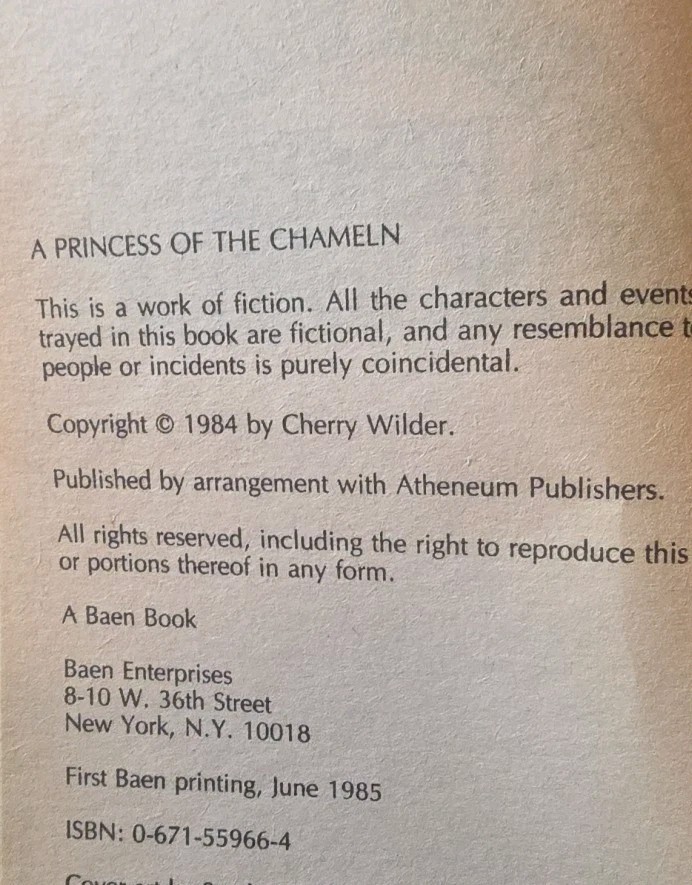 Cherry Wilder – A Princess of the Chameln (The Rulers of Hylor #1) – paperback