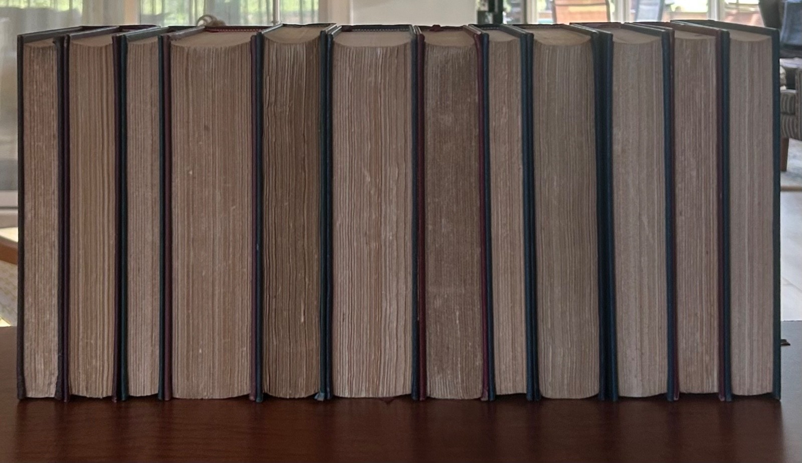 LOT OF 12- International Collector’s Hardcovers Gilded Literature Staging Decor