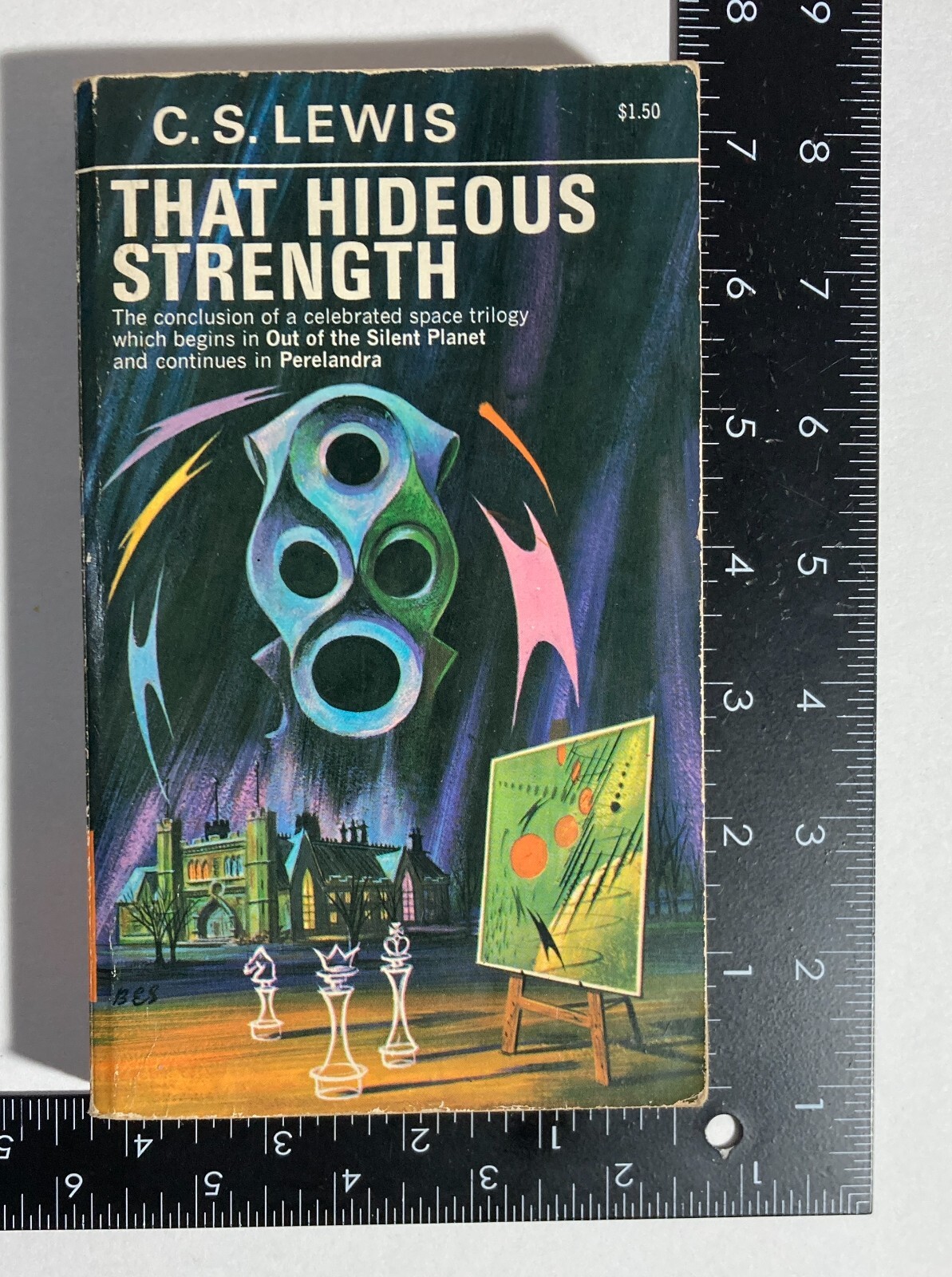 CS Lewis 3 Chronicles of Narnia #1 #6 #7 Collier + That Hideous Strength PB 1970