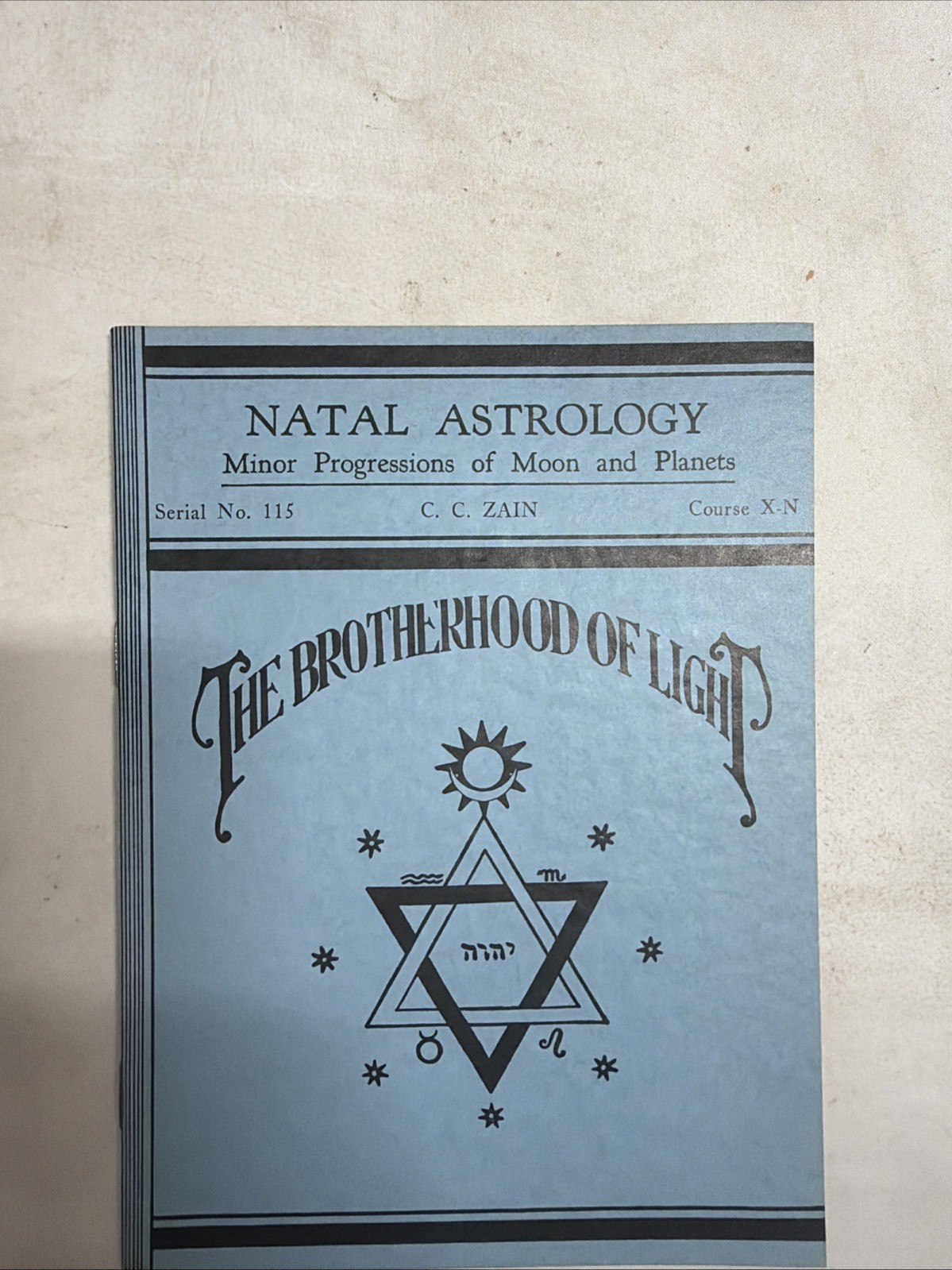 Natal Astrology, C. C. Zain, The Brotherhood of Light Courses Lot of 9, 1934
