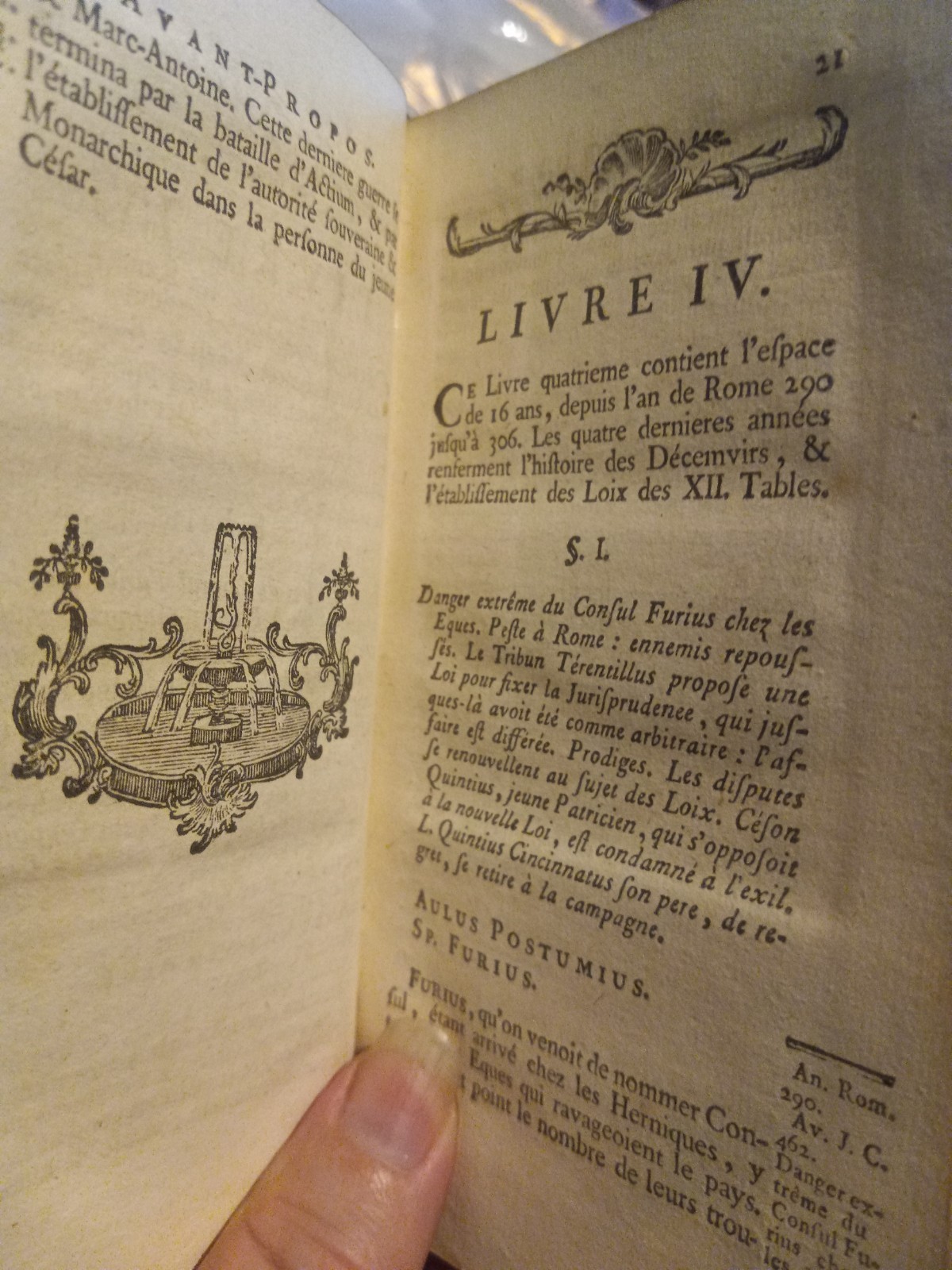 1782 HISTOIRE ROMAINE BY M ROLLIN FULL LEATHER VOLUME 2 ONLY, W/MAP OF ITALY!!