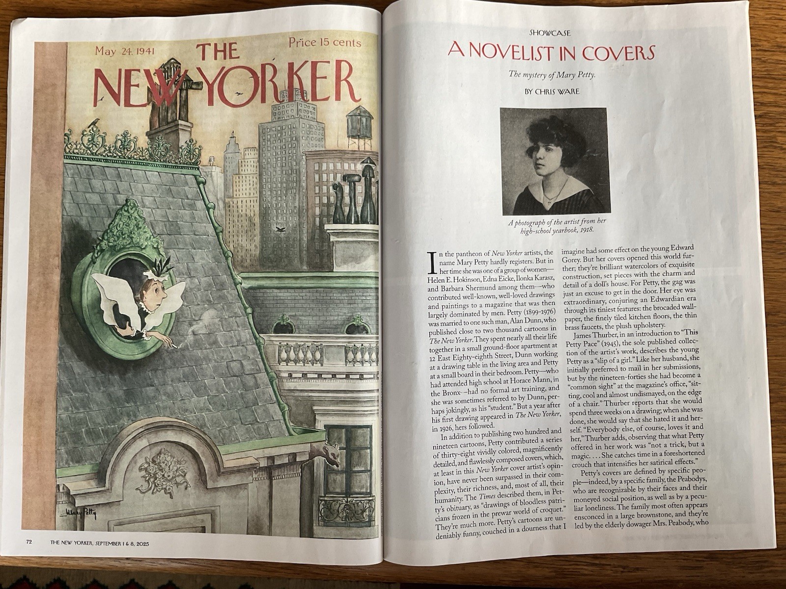 New Yorker 2025 September 1/8~Being Eustace Tilley~Cindy Sherman~Mary Petty~AI