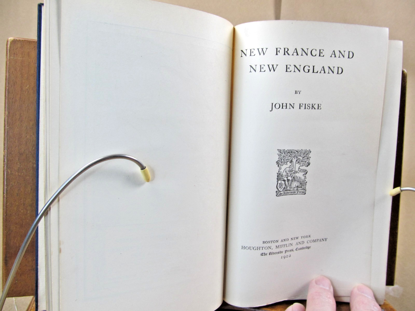 New France and New England by John Fiske 1902 First Edition
